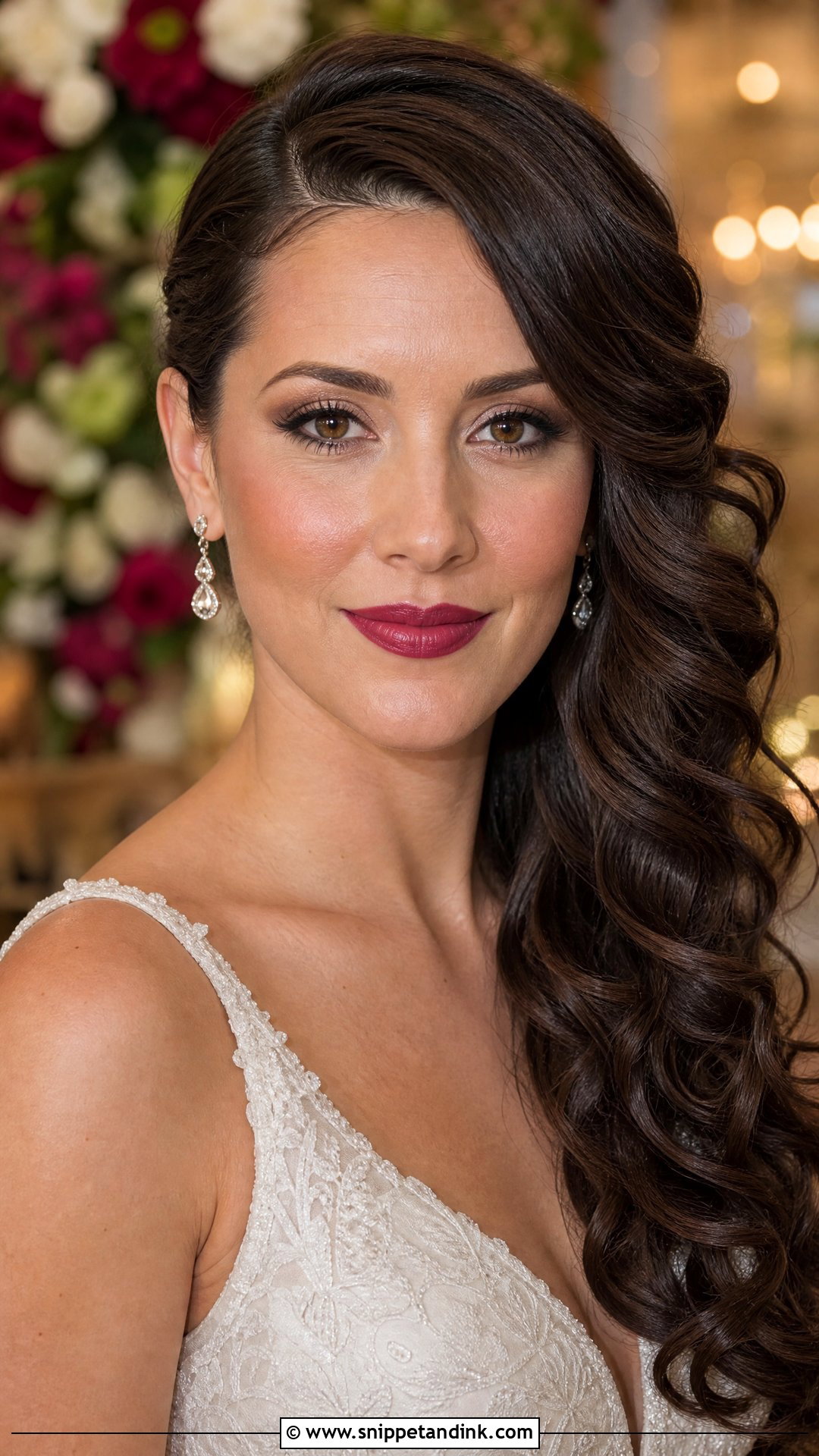 Berry Lip Wedding Makeup - Snippet and Ink - 20 Romantic Wedding Makeup Ideas