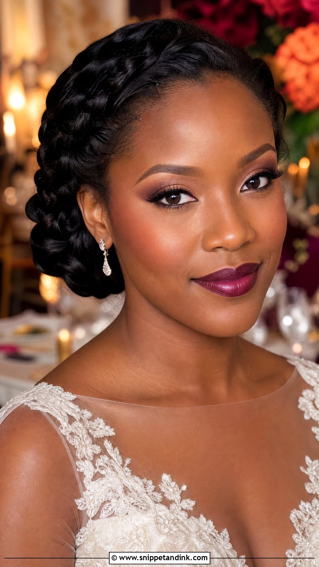 Berry Lip Wedding Makeup - Snippet and Ink - 20 Sultry Wedding Makeup Ideas