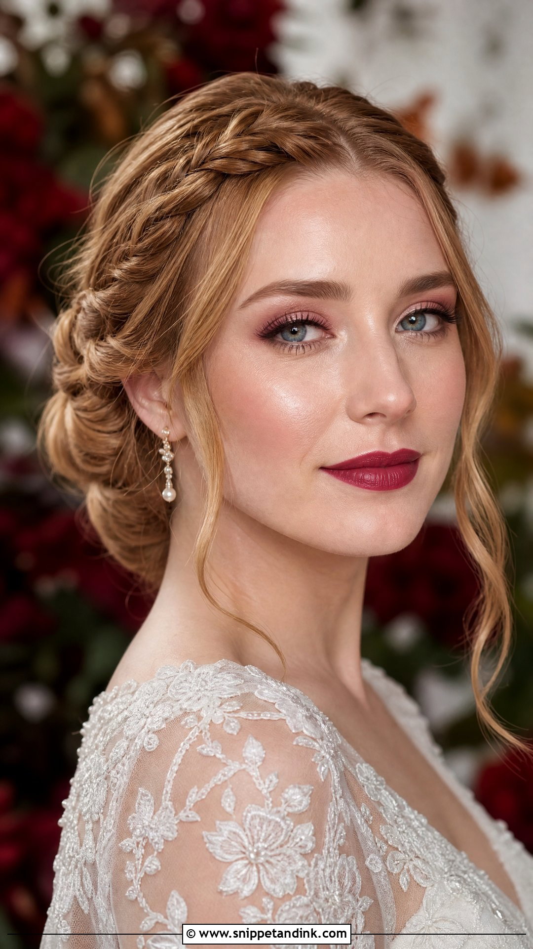 Berry Lip Wedding Makeup - Snippet and Ink - 20 Wedding Makeup Styles