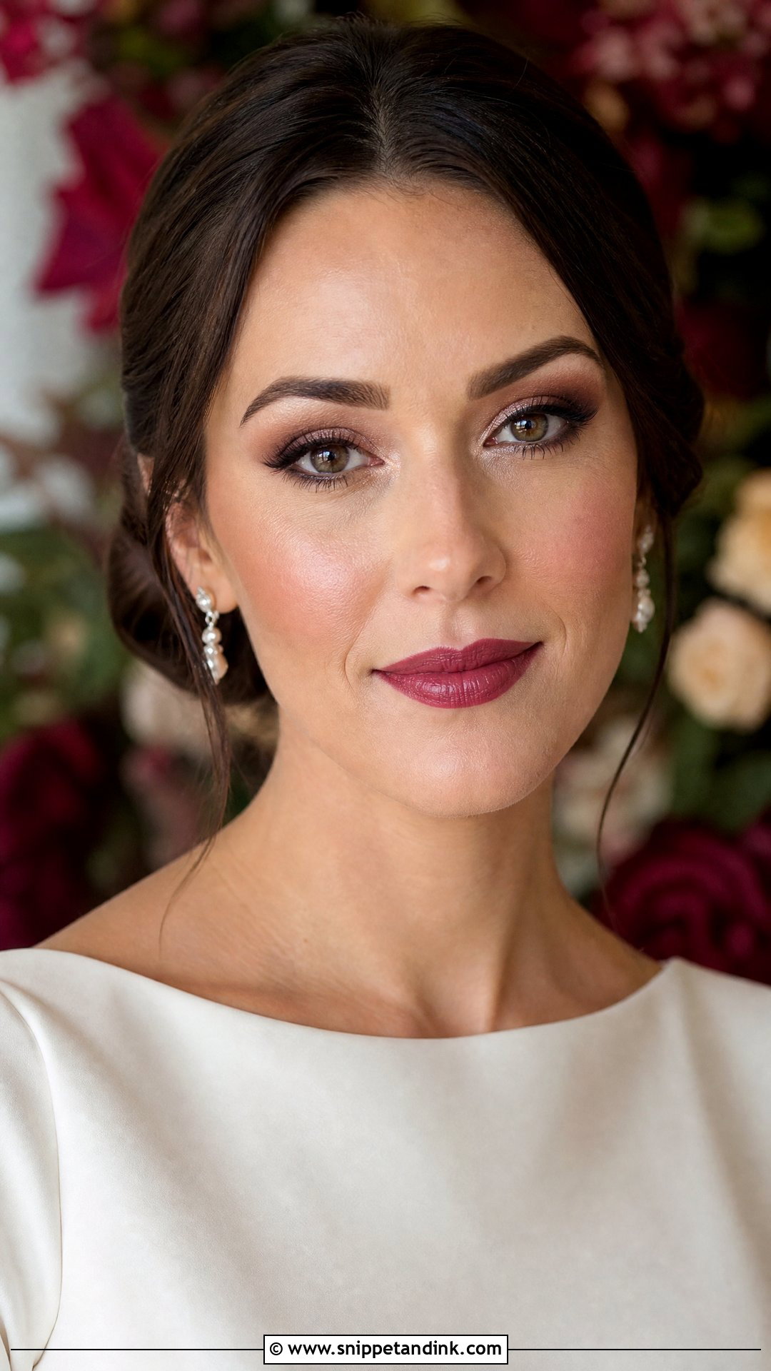 Berry Lip Wedding Makeup For Brunettes - Snippet and Ink - 25 Wedding Makeup for Brunettes