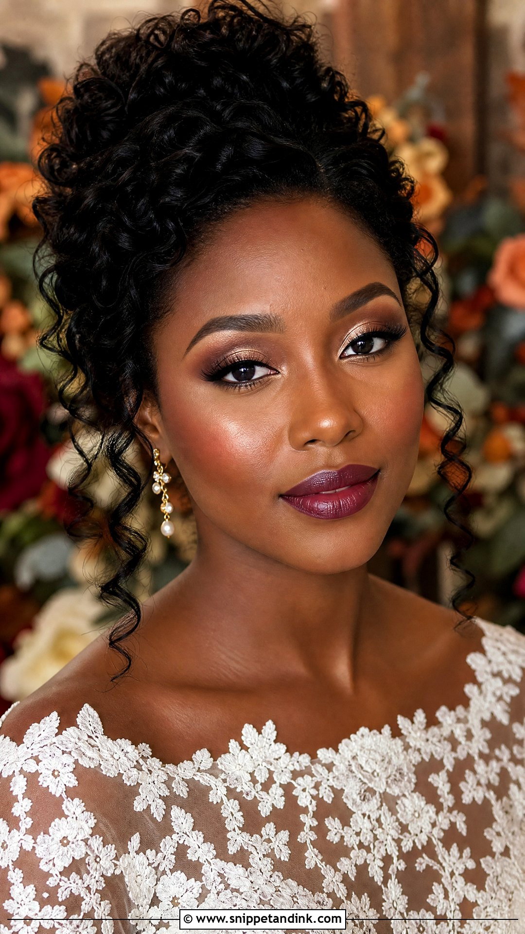Berry Lip Wedding Makeup For Dark Skin - Snippet and Ink - 20 Wedding Makeup for Dark Skin Ideas