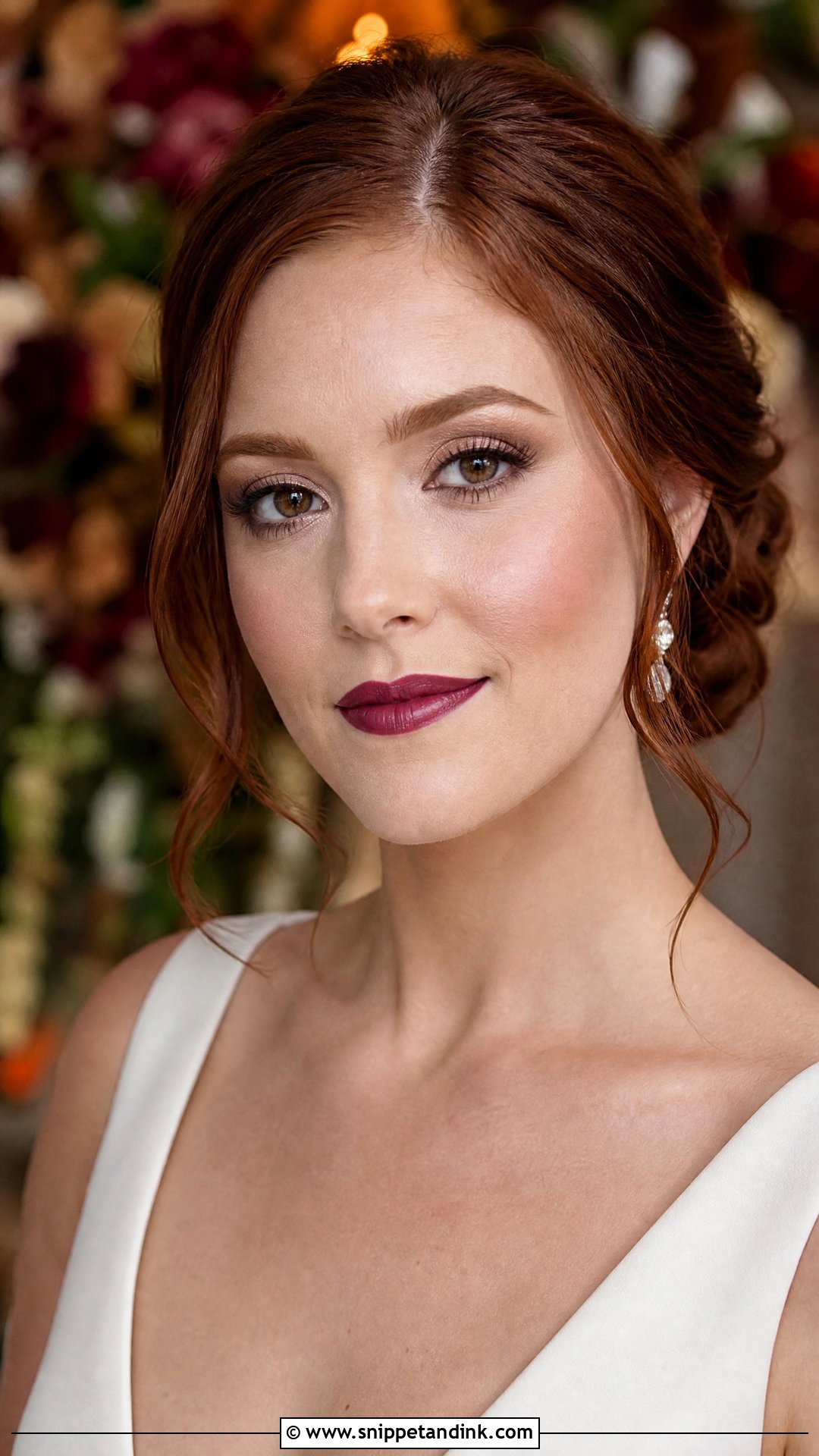 Berry Lip Wedding Makeup For Redheads - Snippet and Ink - 25 Wedding Makeup Redhead Ideas