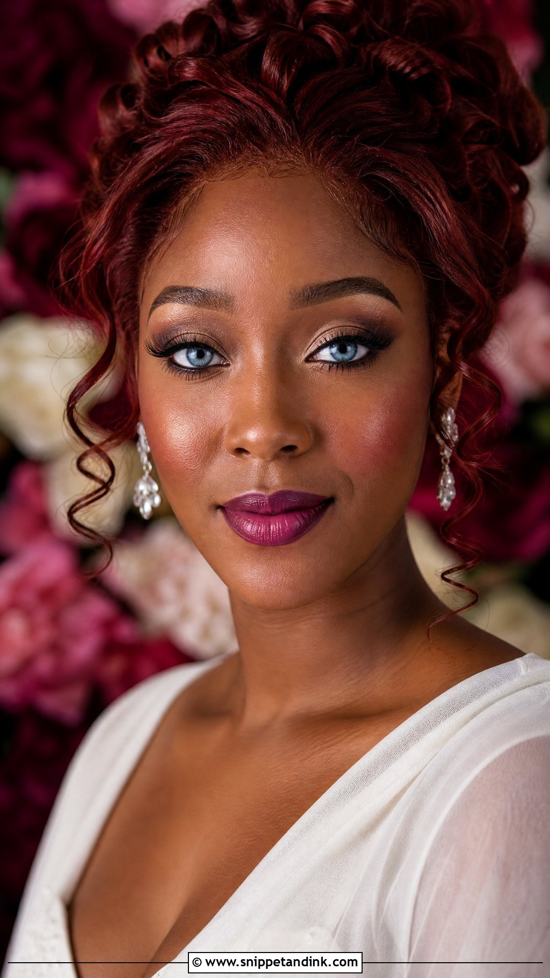 Berry Lip Wedding Makeup for Blue Eyes and Red Hair - Snippet and Ink - 20 Wedding Makeup for Blue Eyes and Red Hair