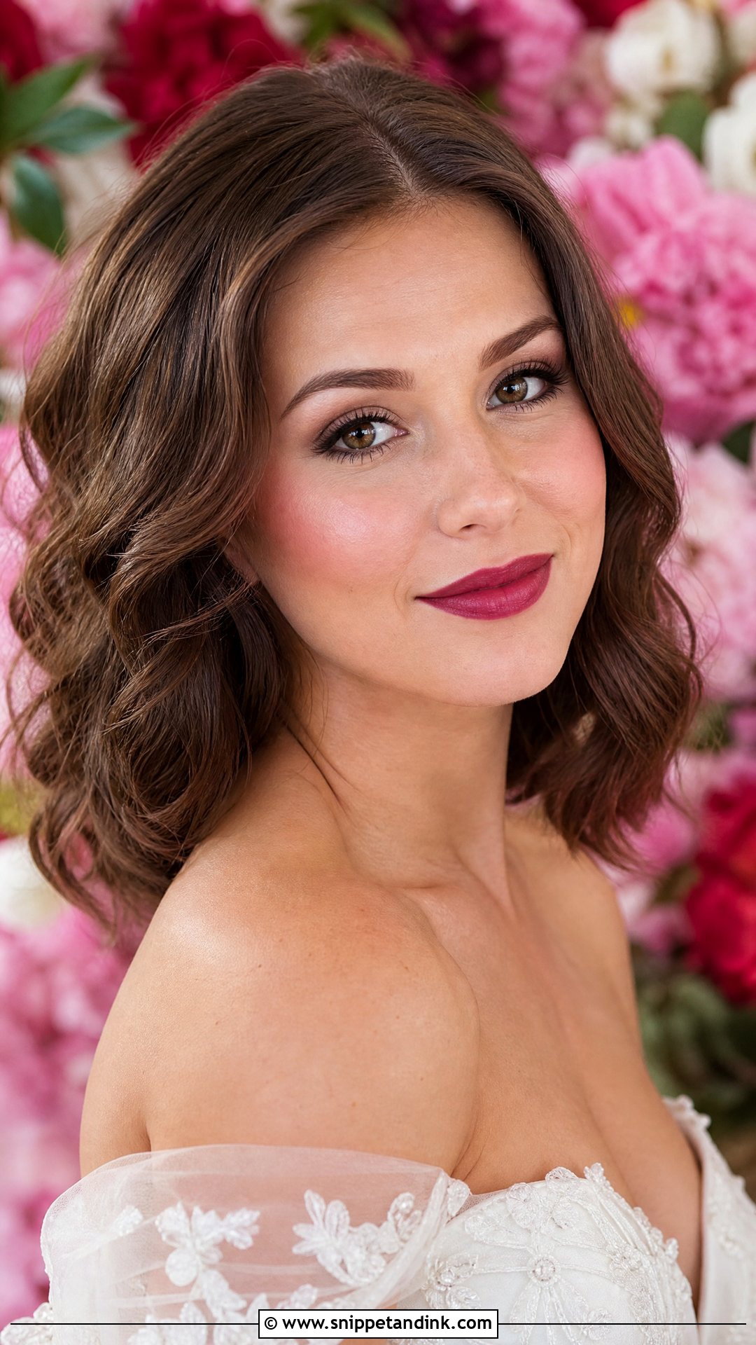 Berry Lip Wedding Makeup - Snippet and Ink - 20 Bold Wedding Makeup Ideas