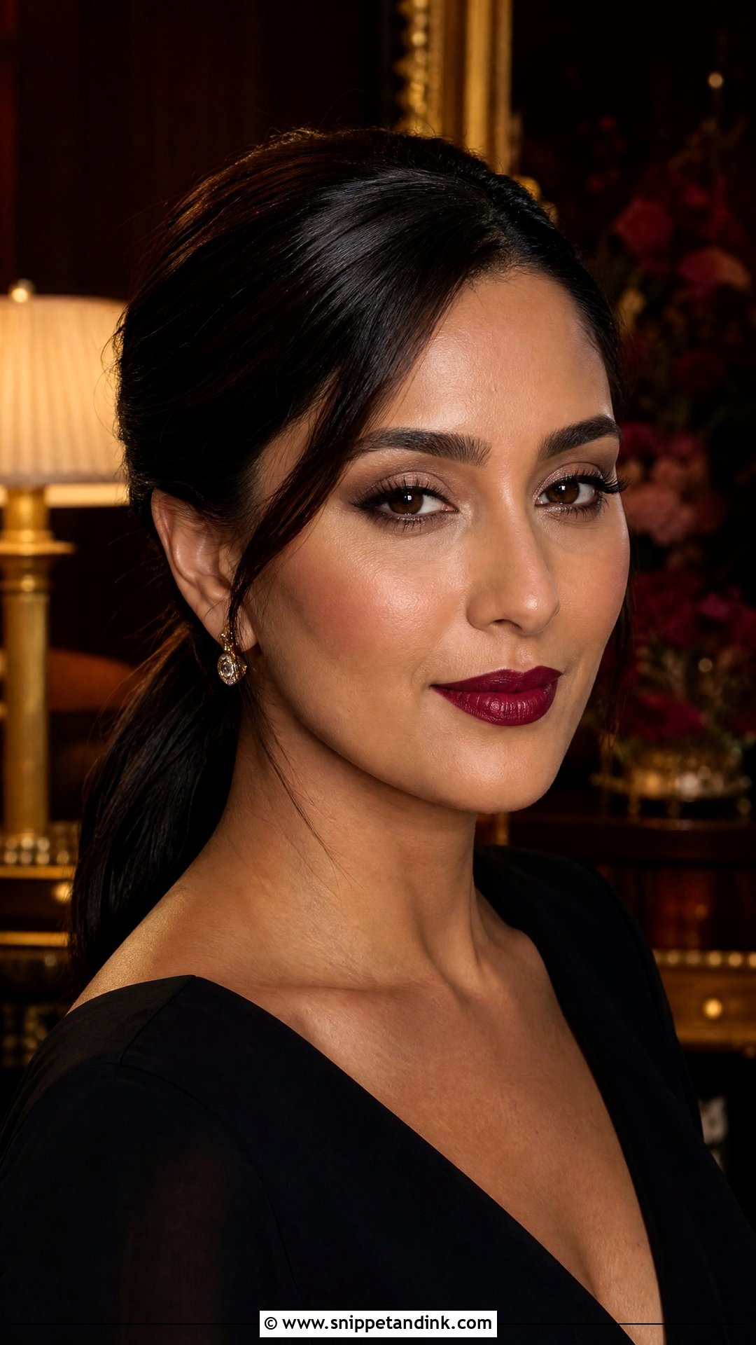 Berry Lip Wedding Party Makeup - Snippet and Ink - 25 Makeup for Wedding Party Ideas