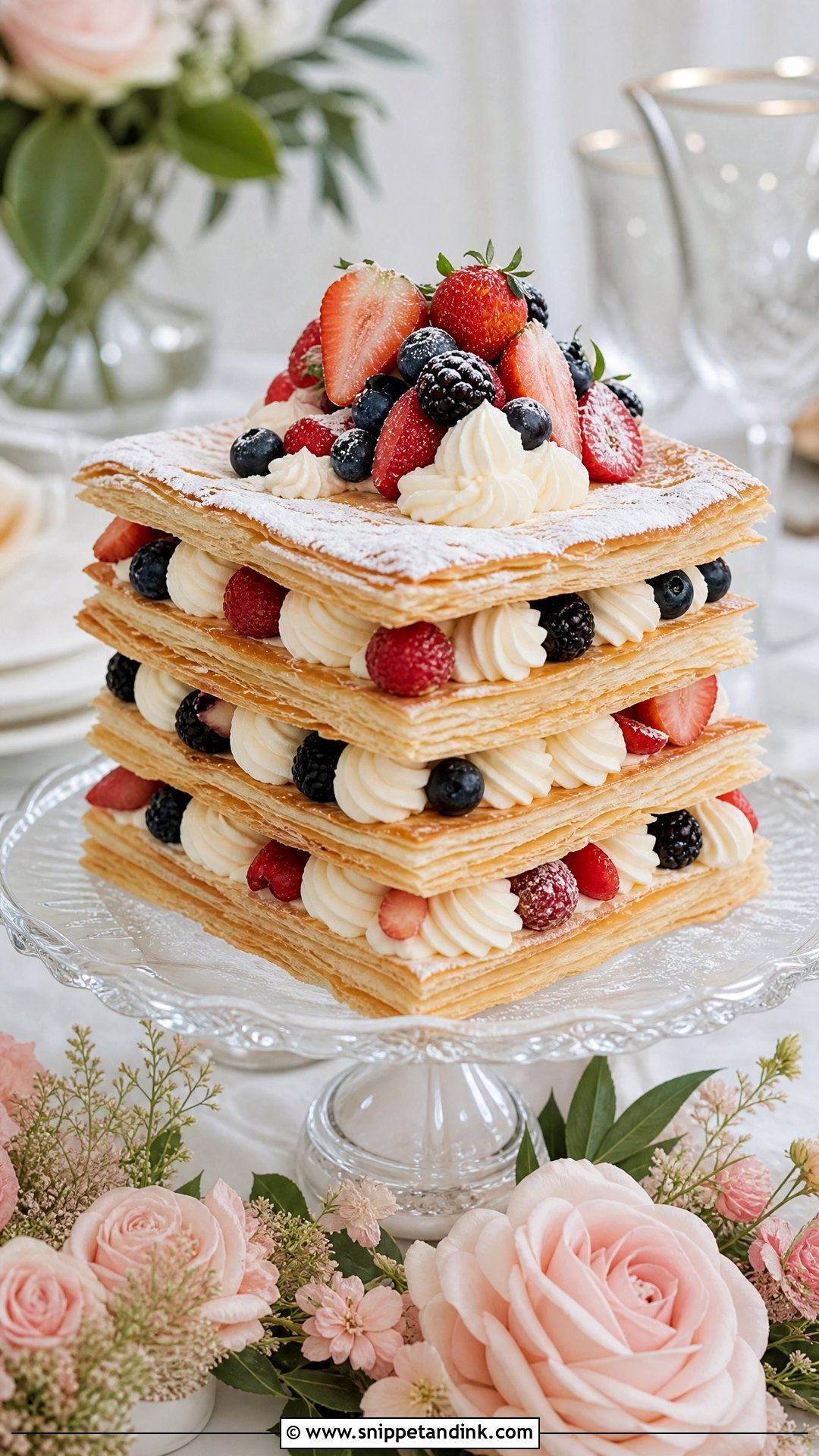 Berry Millefoglie Wedding Cake - Snippet and Ink - 25 Italian Wedding Cakes