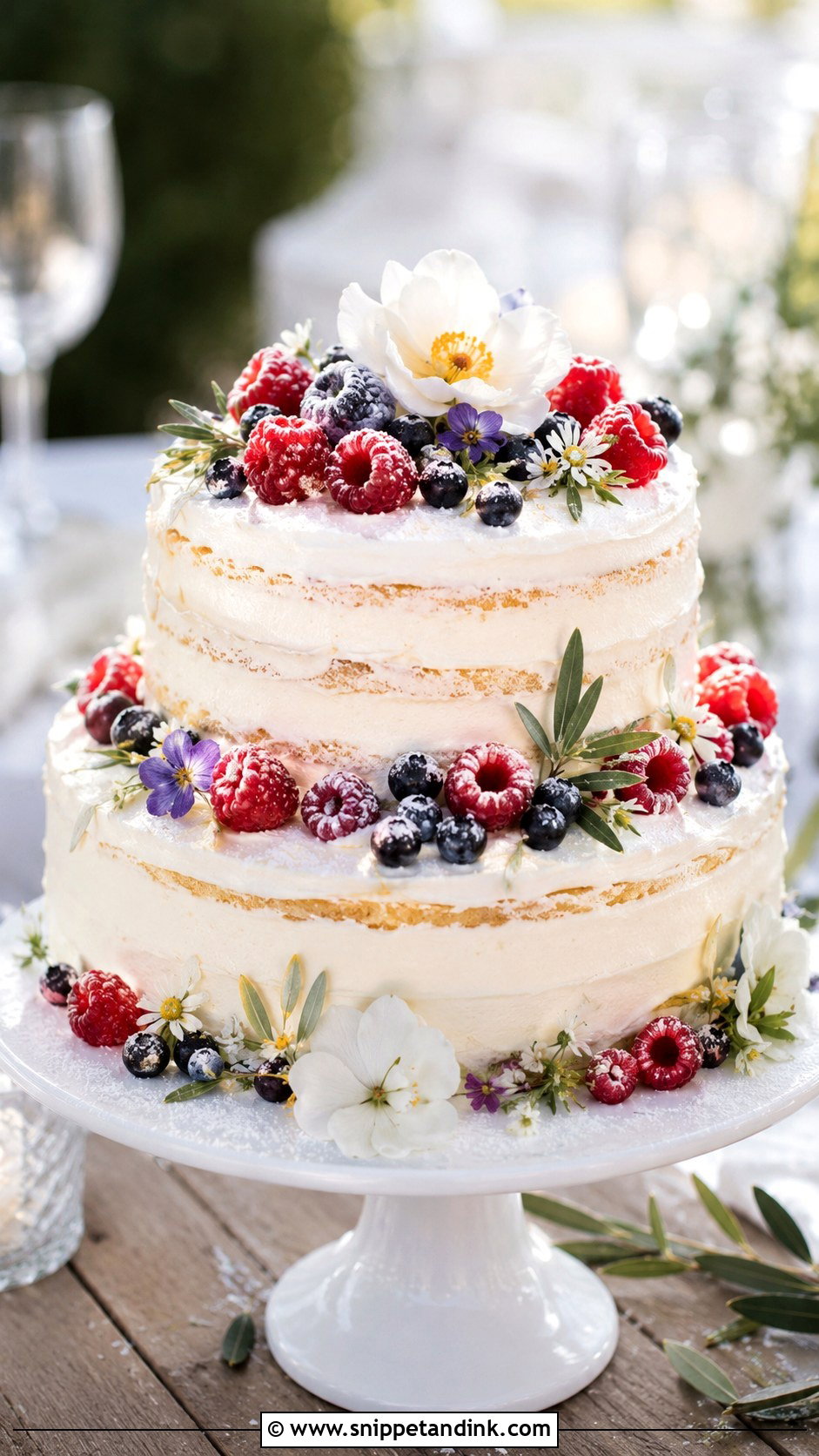 Berry Olive Oil Wedding Cake - Snippet and Ink - 20 Olive Oil Wedding Cake Ideas