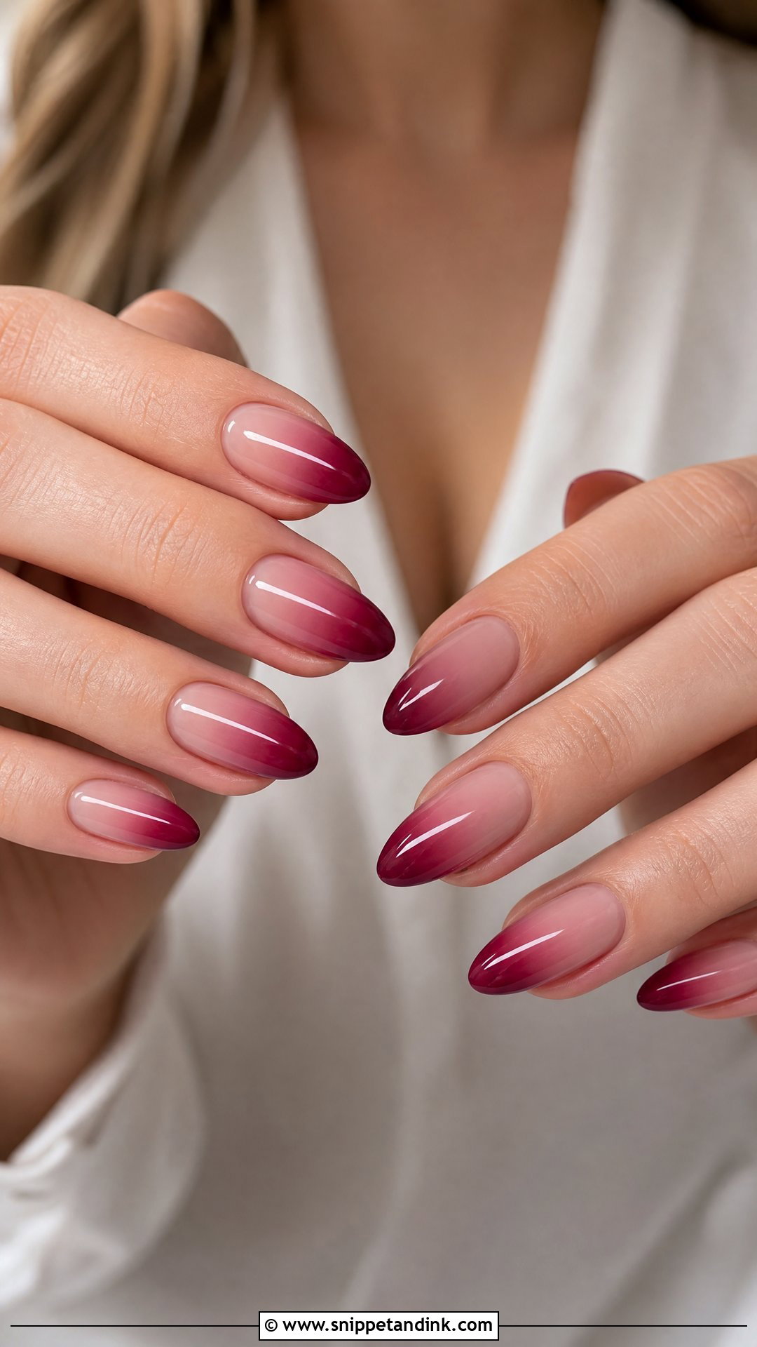 Berry Ombre Fall Wedding Guest Nails - Snippet and Ink - 25 Fall Wedding Nails for Guest