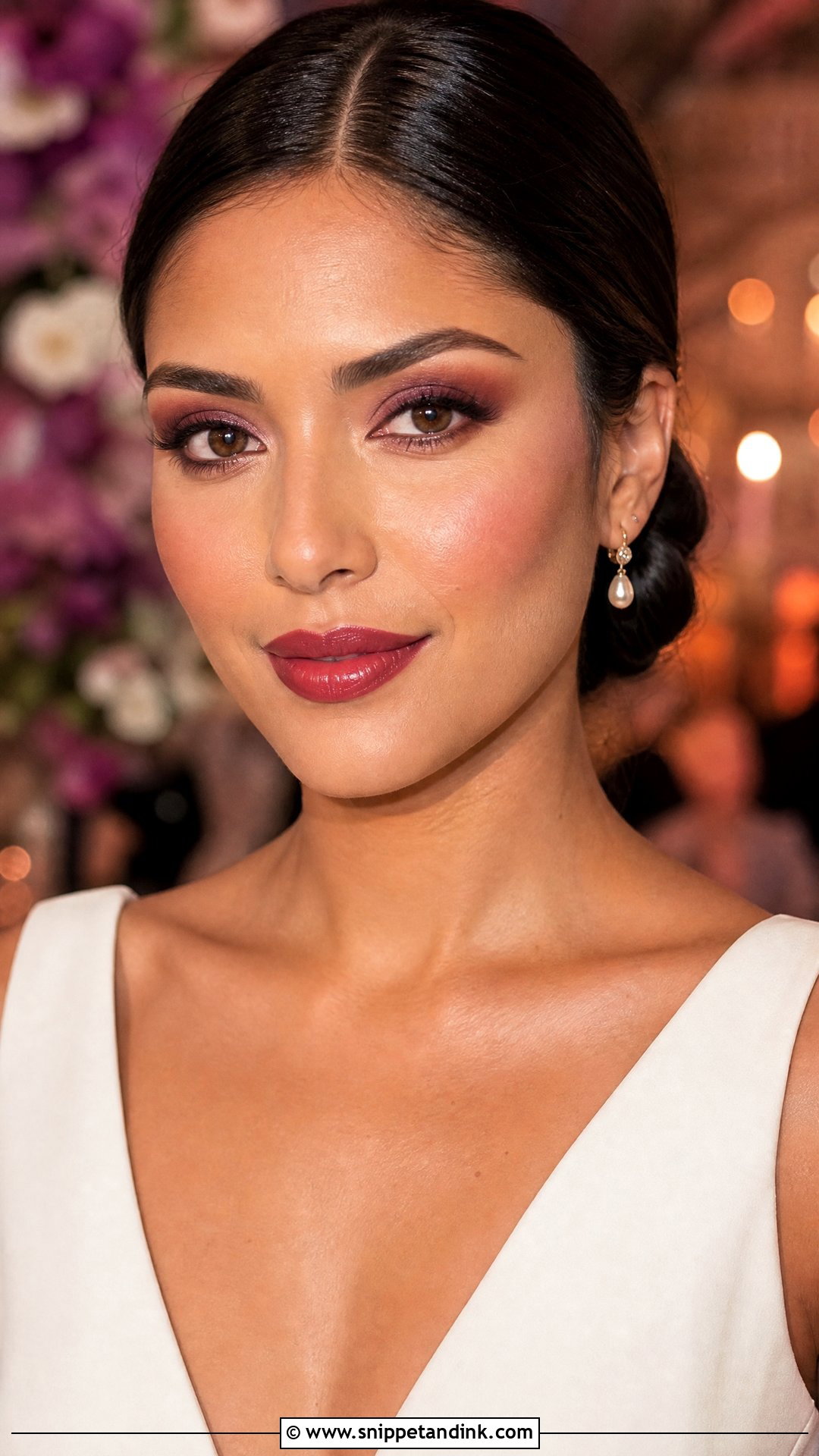 Berry Rose Bridal Makeup - Snippet and Ink - 20 Bride Lipstick Ideas