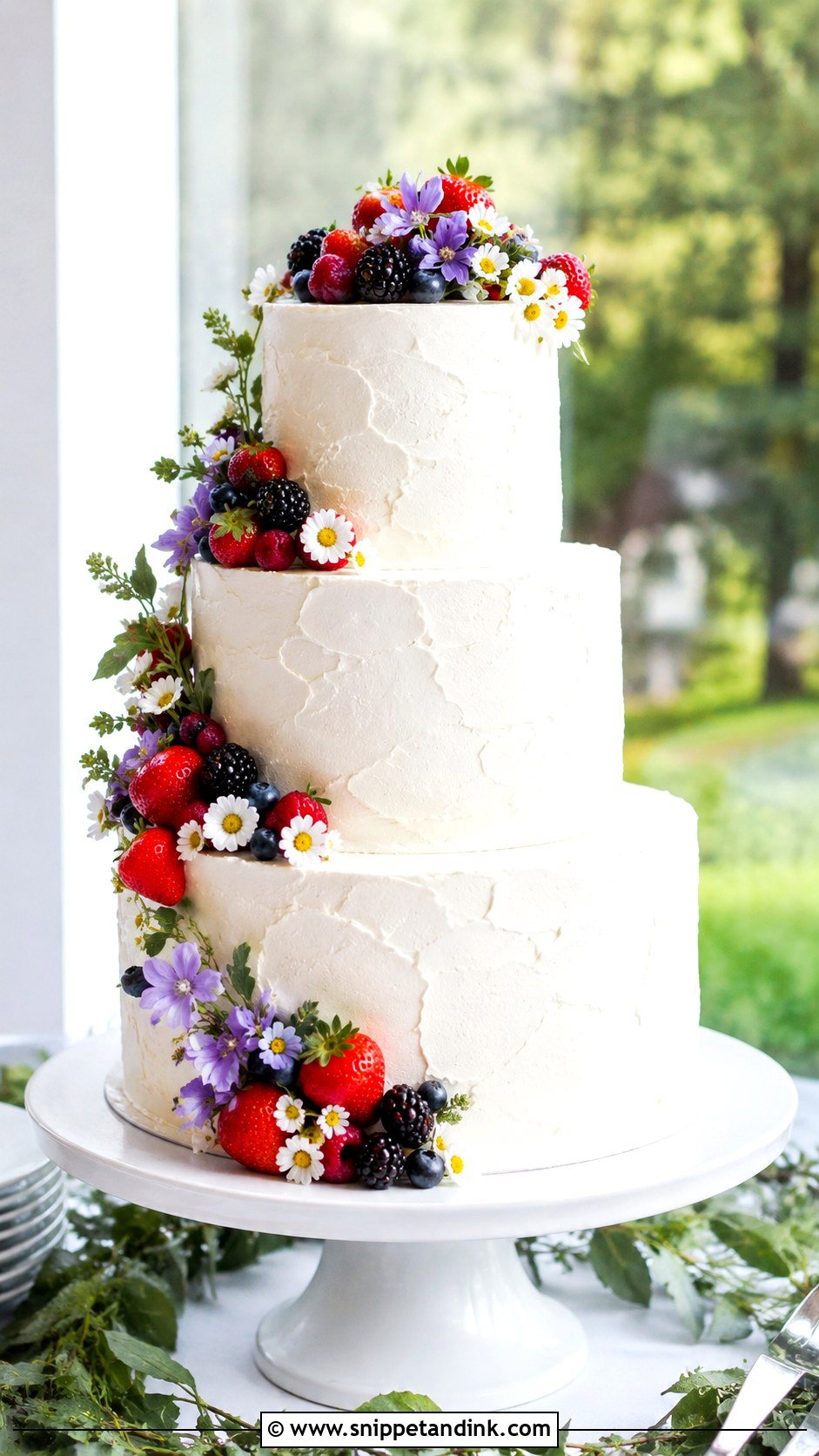 Berry Summer Wedding Cake - Snippet and Ink - 20 Simple Summer Wedding Cake Ideas