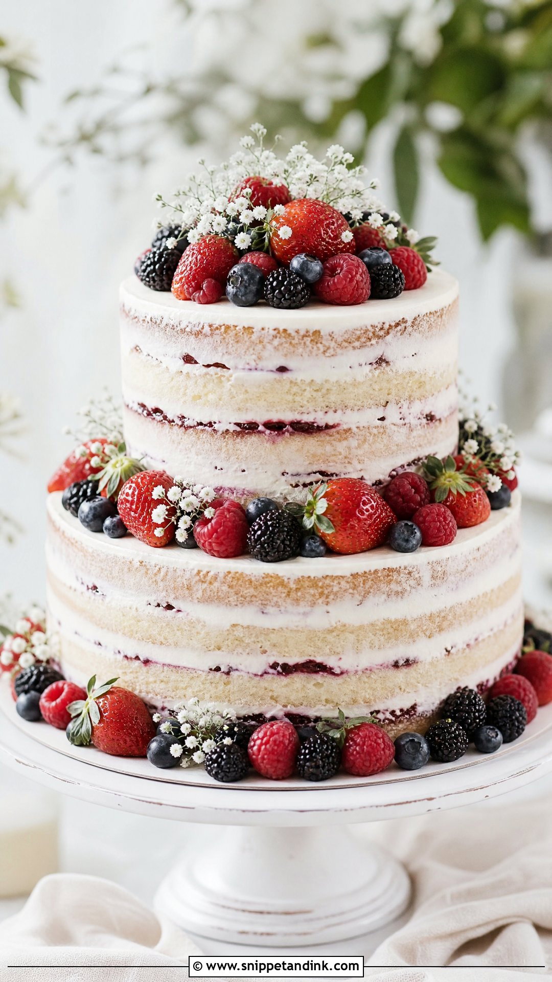 Berry Wedding Cake - Snippet and Ink - 30 Wedding Cake Ideas