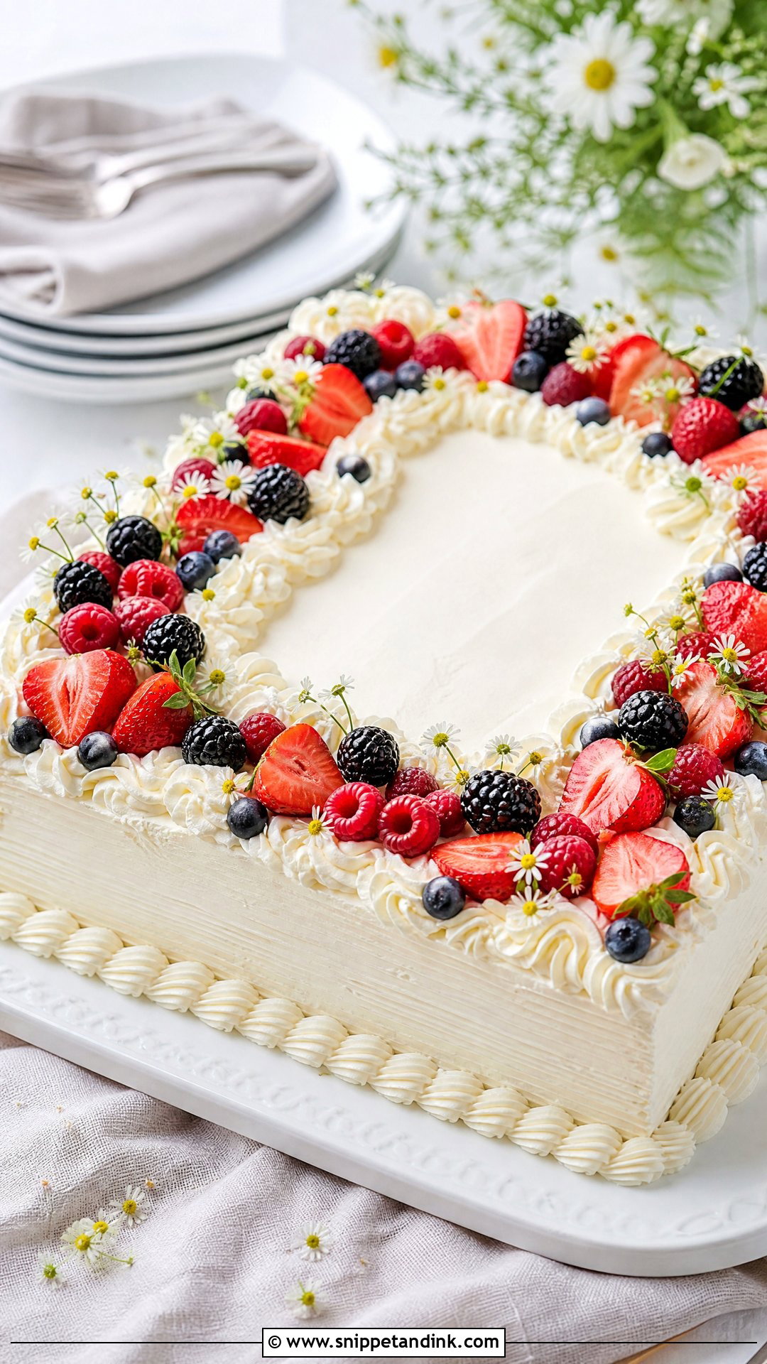 Berry Wedding Sheet Cake - Snippet and Ink - 20 Wedding Sheet Cakes