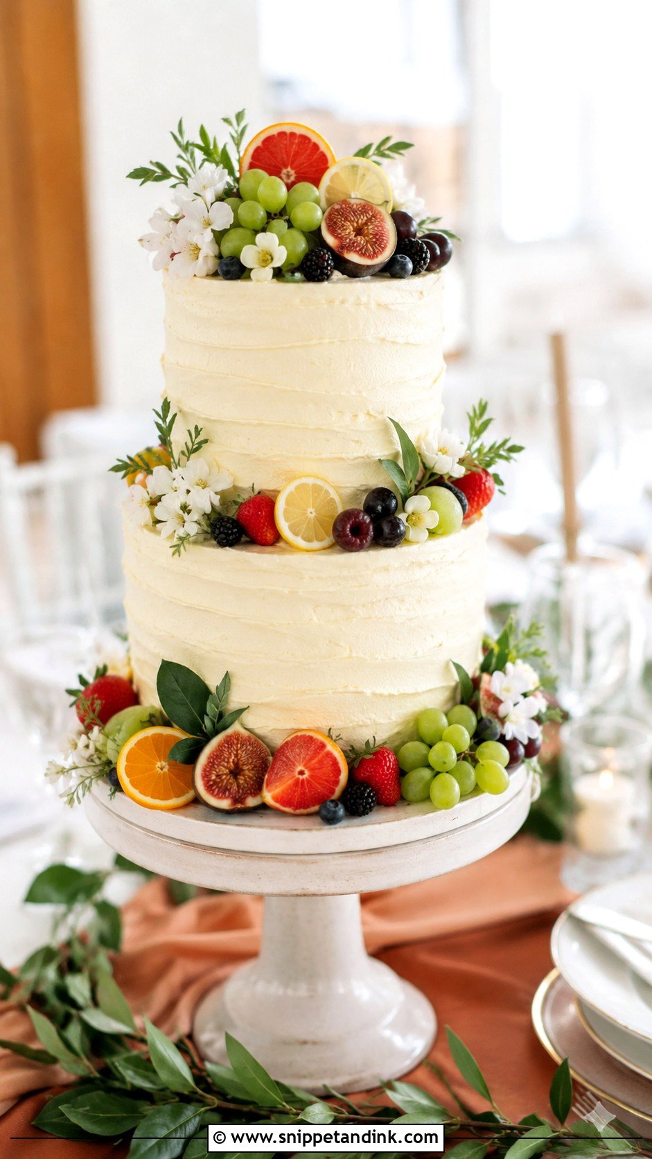 Bespoke Fruit Wedding Cake - Snippet and Ink - 35 Bespoke Wedding Cake Ideas
