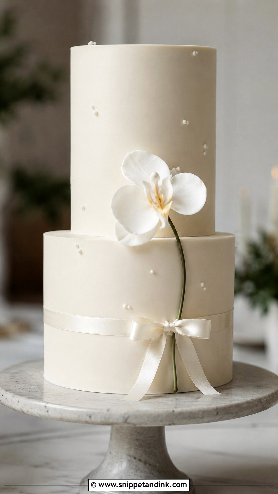 Bespoke Minimalist Wedding Cake - Snippet and Ink - 35 Bespoke Wedding Cake Ideas