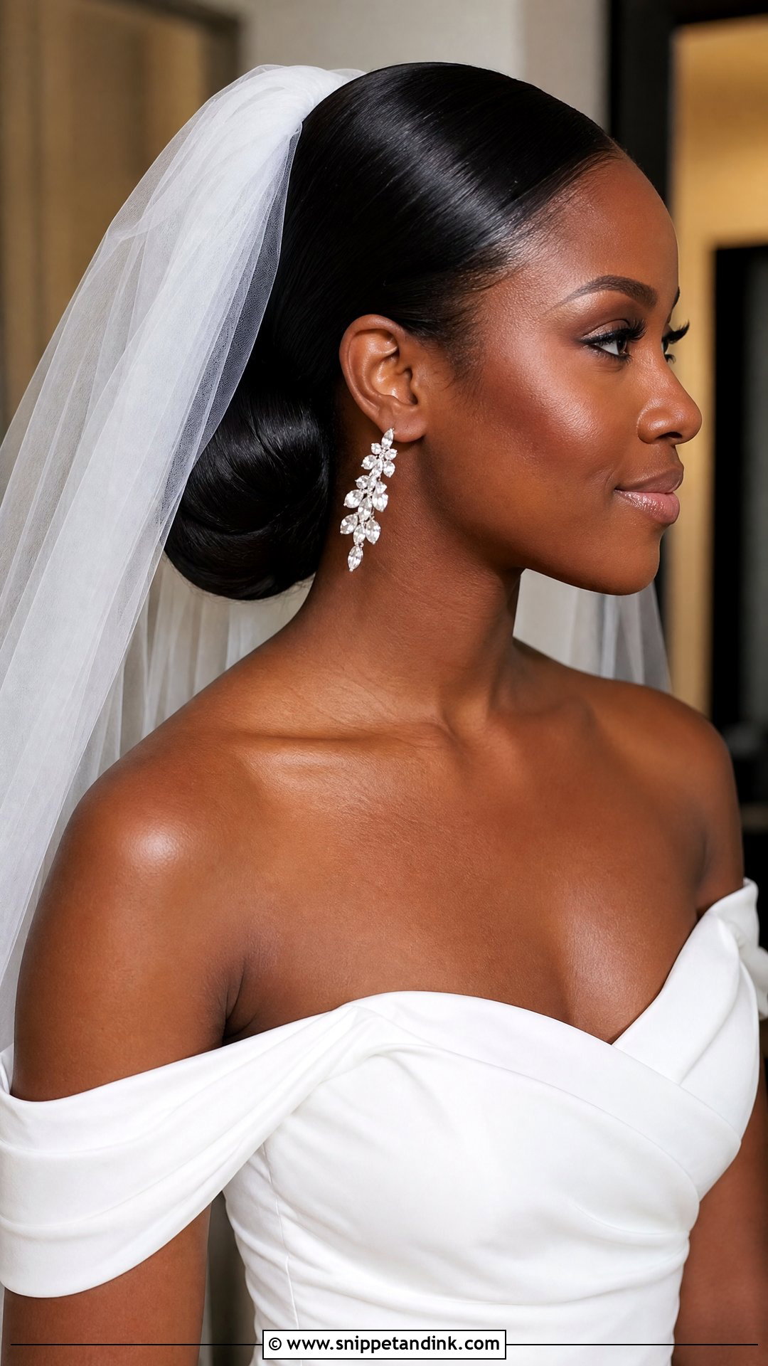 Beyonce Sleek Bun With Veil - Snippet and Ink - 20 Celebrity Wedding Hair Ideas