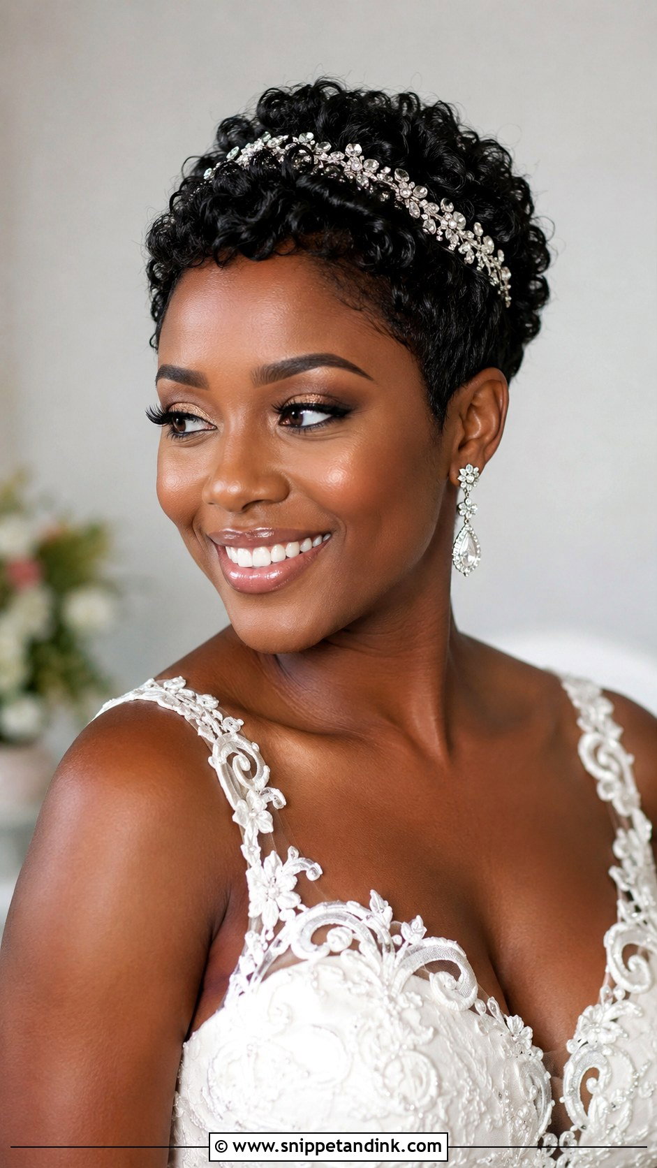 Big Chop Pixie With Accessories - Snippet and Ink - 30 Wedding Hair Black Women Ideas