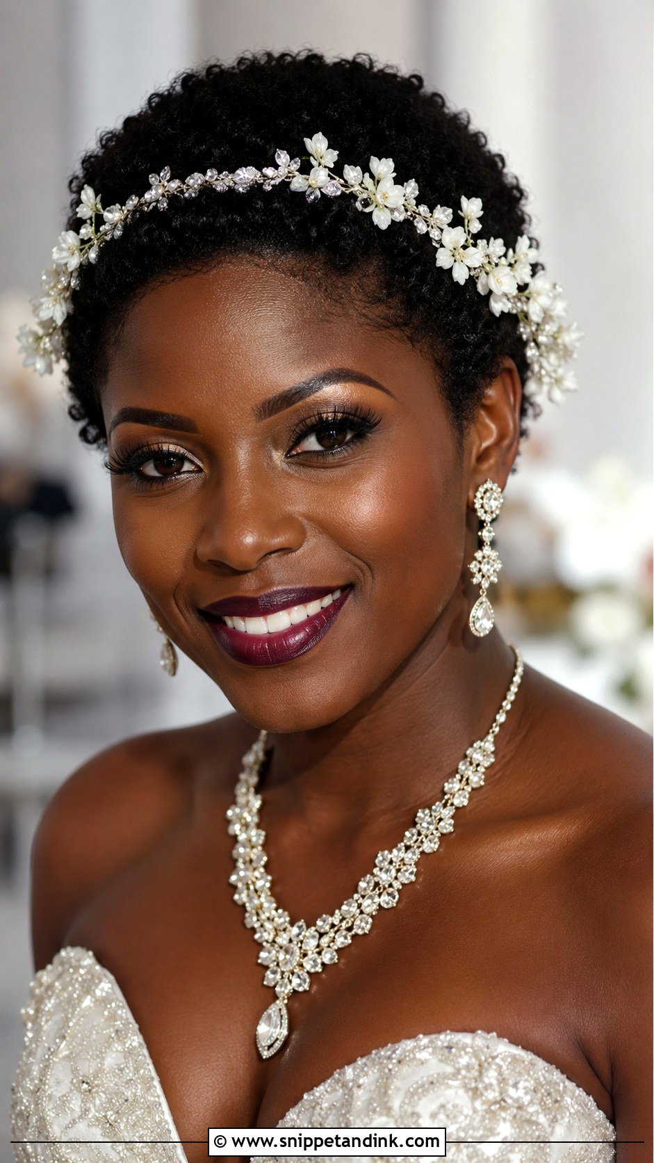 Big Chop Twa Glam - Snippet and Ink - 25 Natural Bridal Hairstyles Black Women