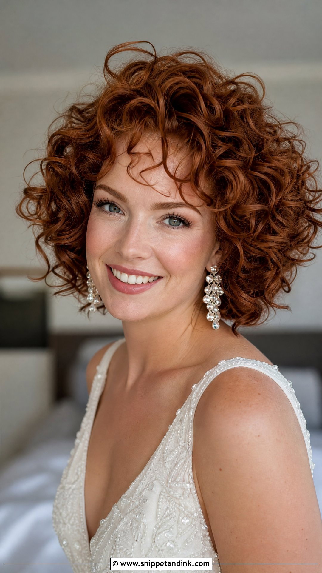 Big Curly Bob With Volume - Snippet and Ink - 20 80s Wedding Hair Ideas