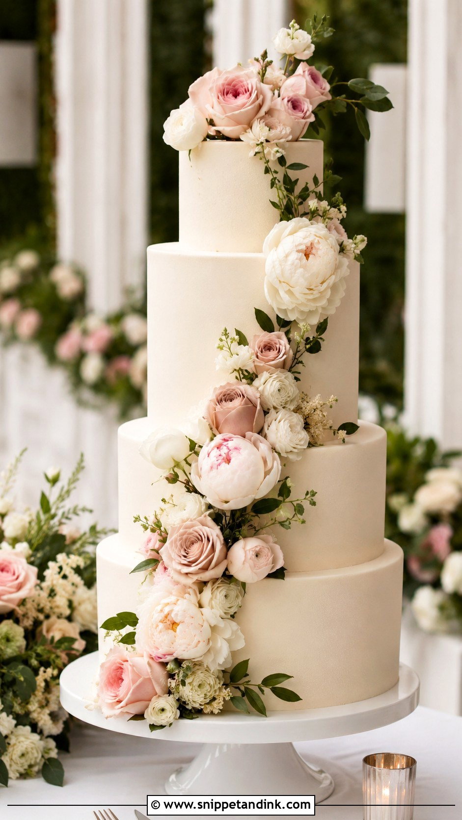 Big Floral Wedding Cake - Snippet and Ink - 20 Big Wedding Cakes