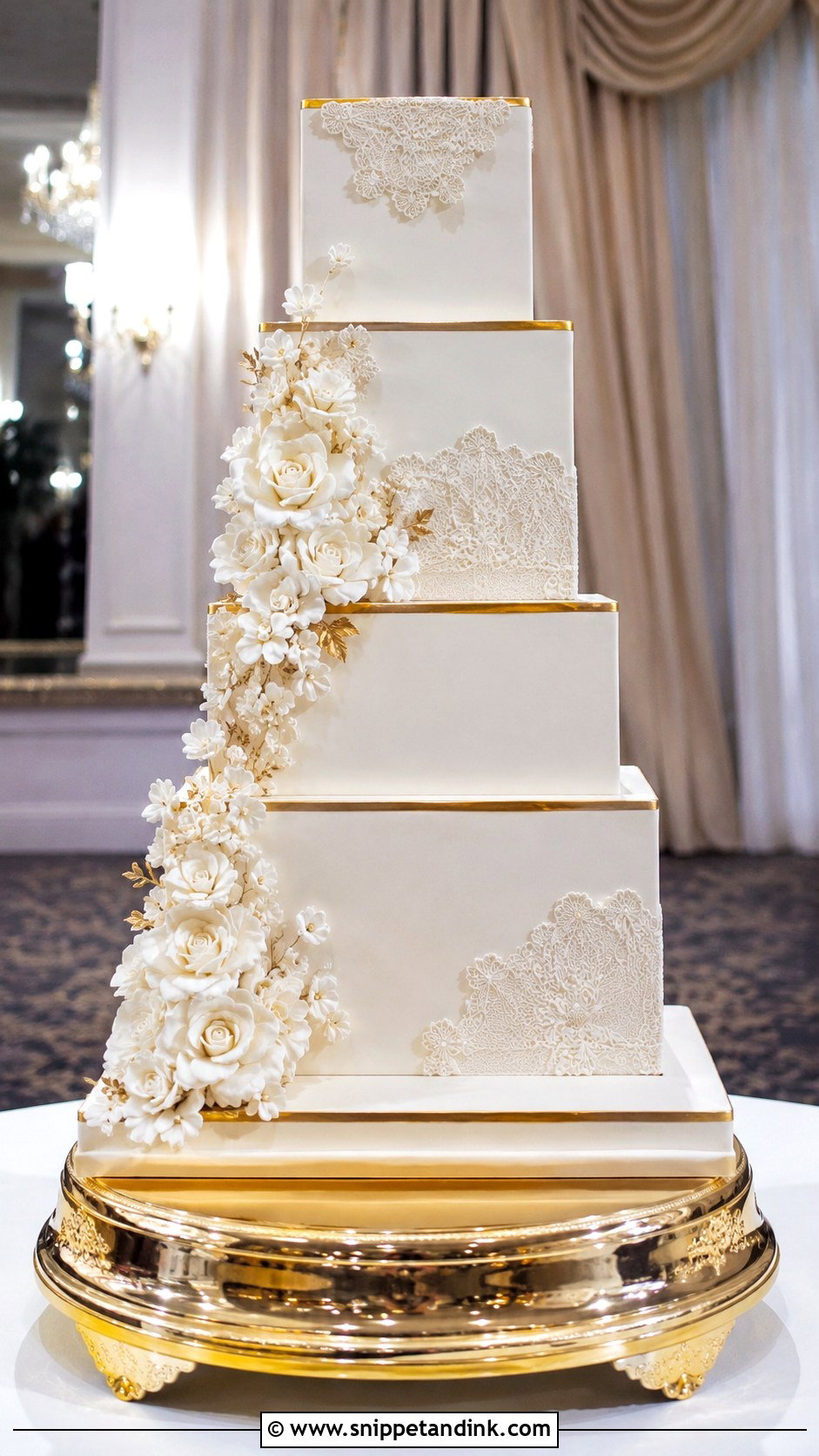 Big Fondant Wedding Cake - Snippet and Ink - 20 Big Wedding Cakes
