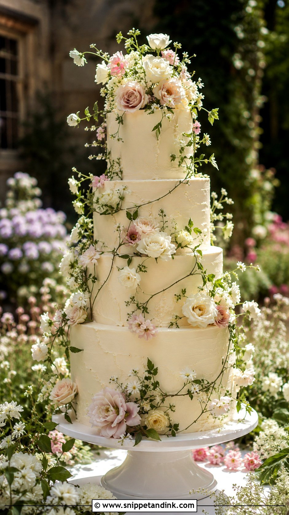 Big Garden Wedding Cake - Snippet and Ink - 20 Big Wedding Cakes