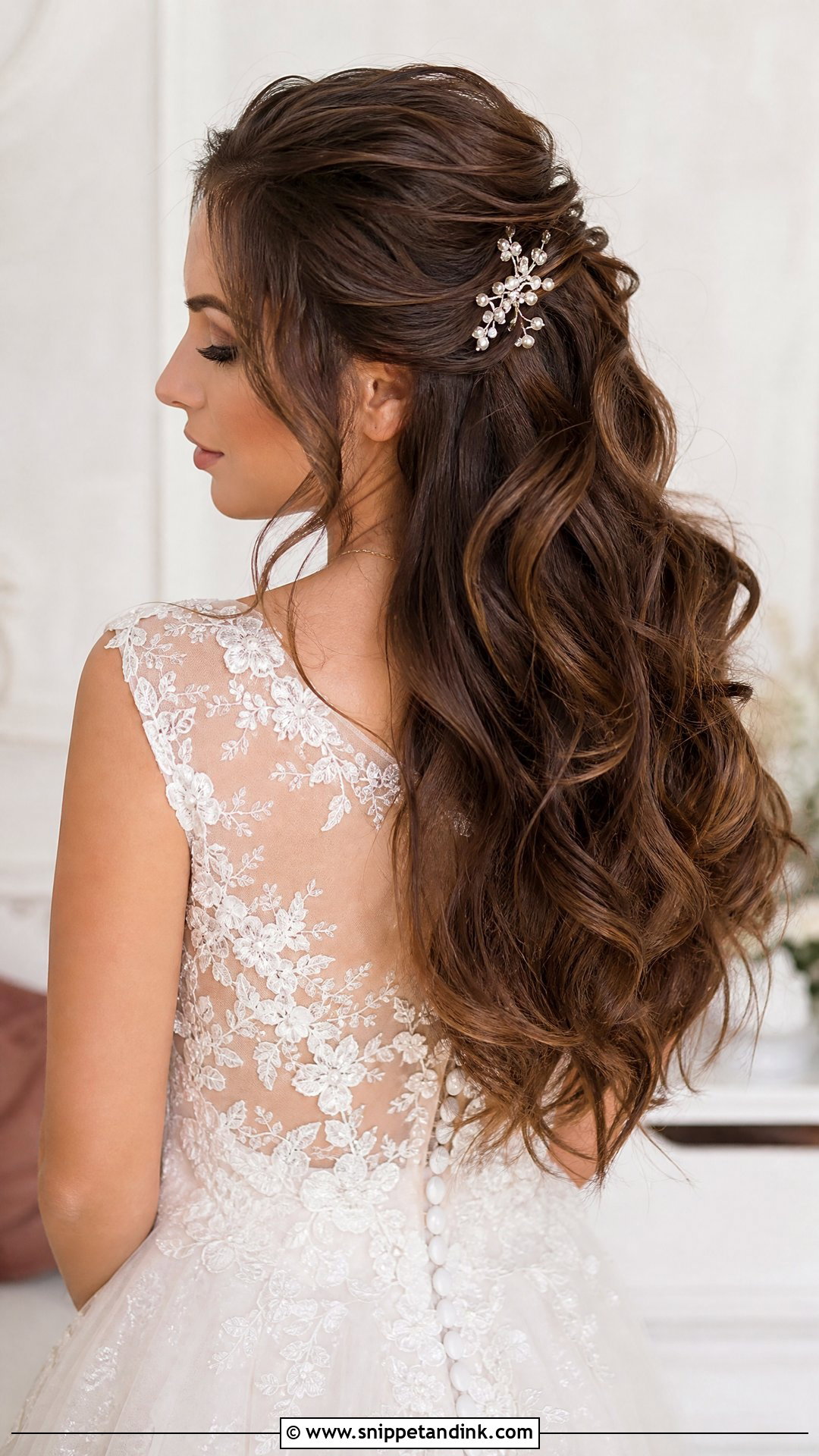 Big Half Up Half Down Wedding Hair - Snippet and Ink - 15 Big Hair Wedding Ideas