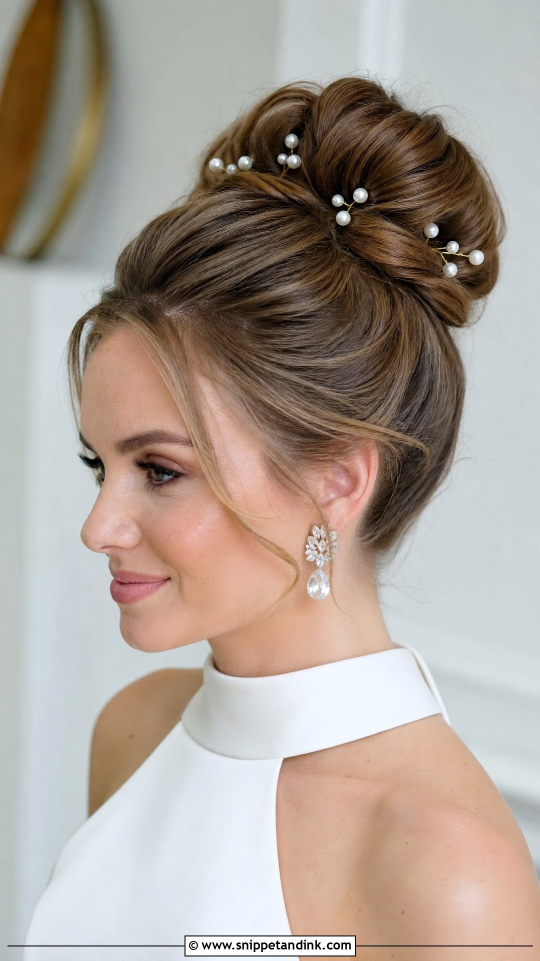 Big High Bun Wedding Hair - Snippet and Ink - 15 Big Hair Wedding Ideas