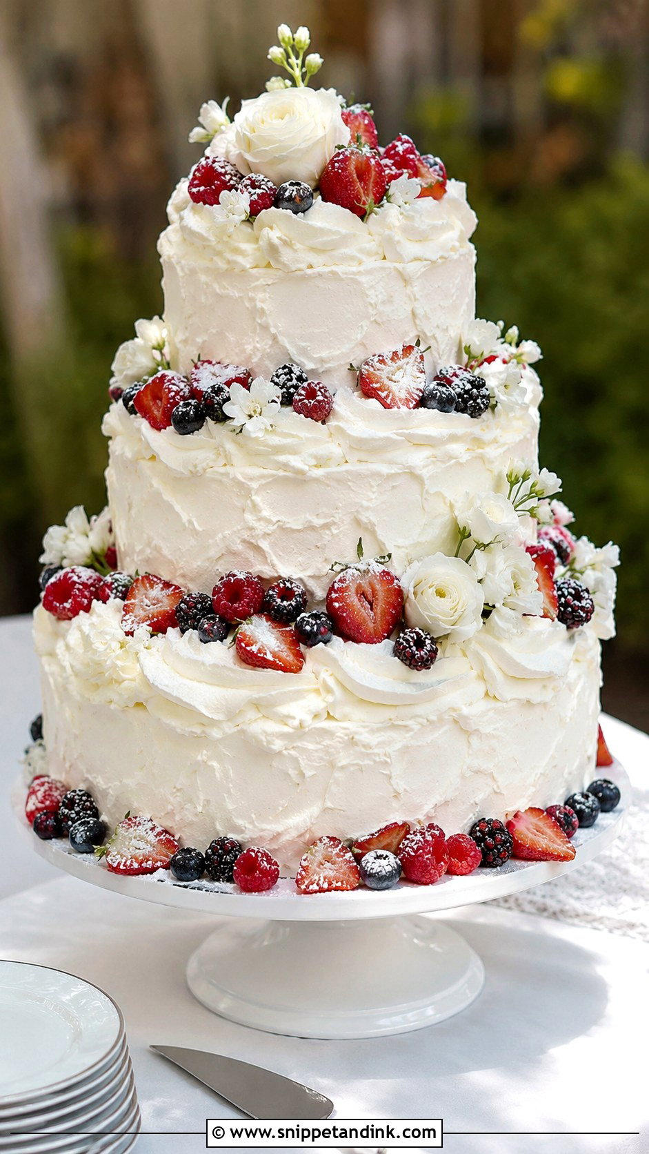 Big Italian Chantilly Wedding Cake - Snippet and Ink - 30 Big Italian Wedding Cake Ideas