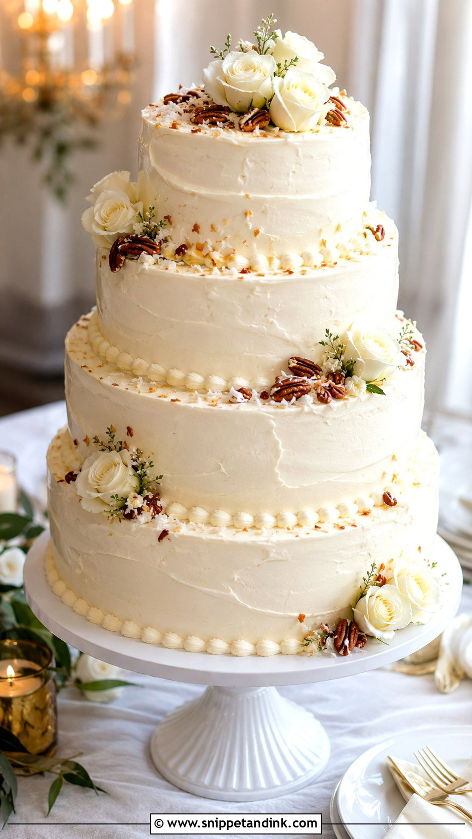 Big Italian Cream Wedding Cake - Snippet and Ink - 30 Big Italian Wedding Cake Ideas