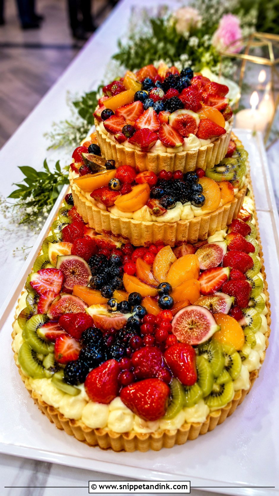 Big Italian Fruit Tart Wedding Cake - Snippet and Ink - 30 Big Italian Wedding Cake Ideas