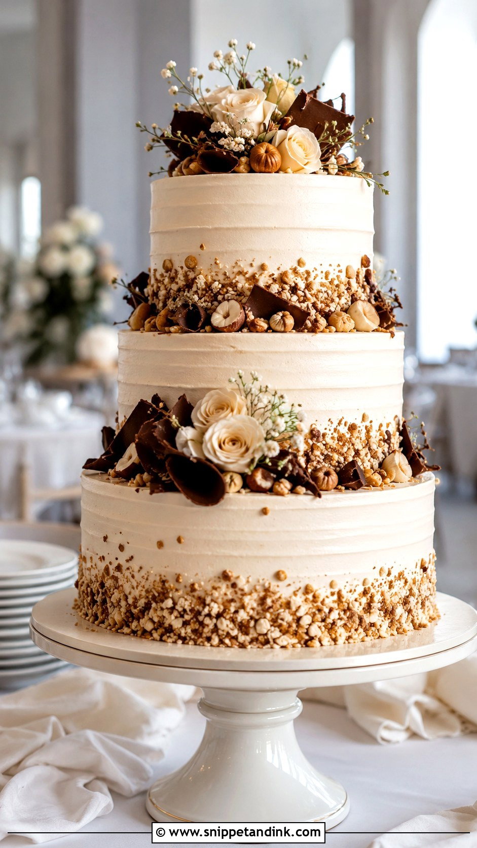 Big Italian Hazelnut Wedding Cake - Snippet and Ink - 30 Big Italian Wedding Cake Ideas