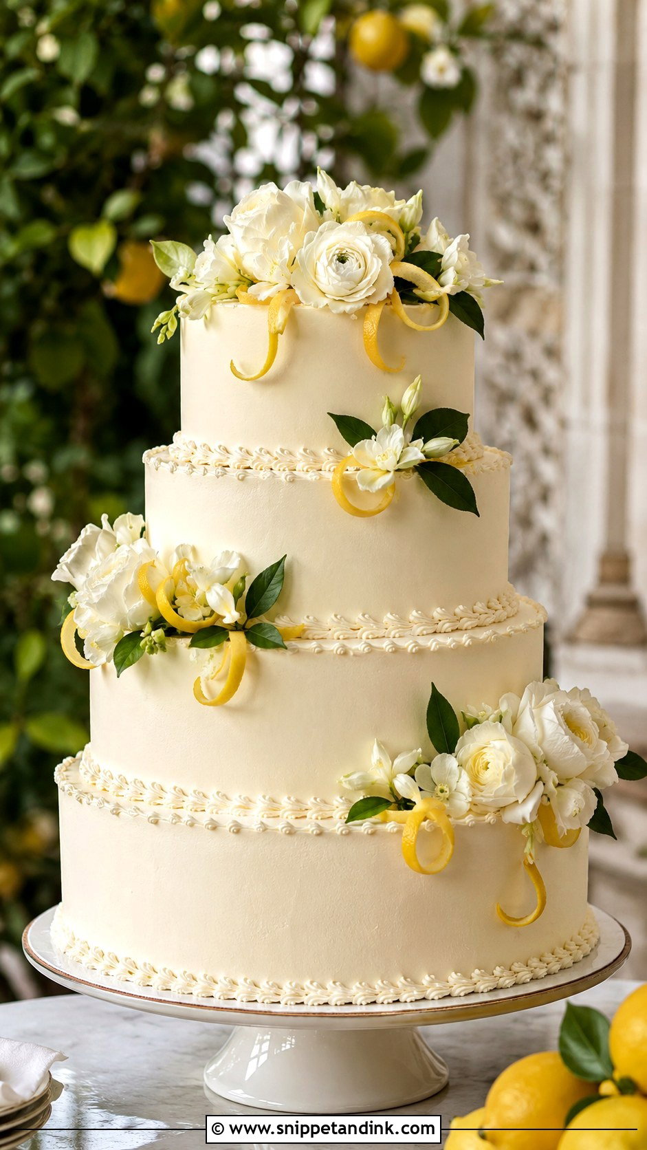 Big Italian Lemon Ricotta Wedding Cake - Snippet and Ink - 30 Big Italian Wedding Cake Ideas
