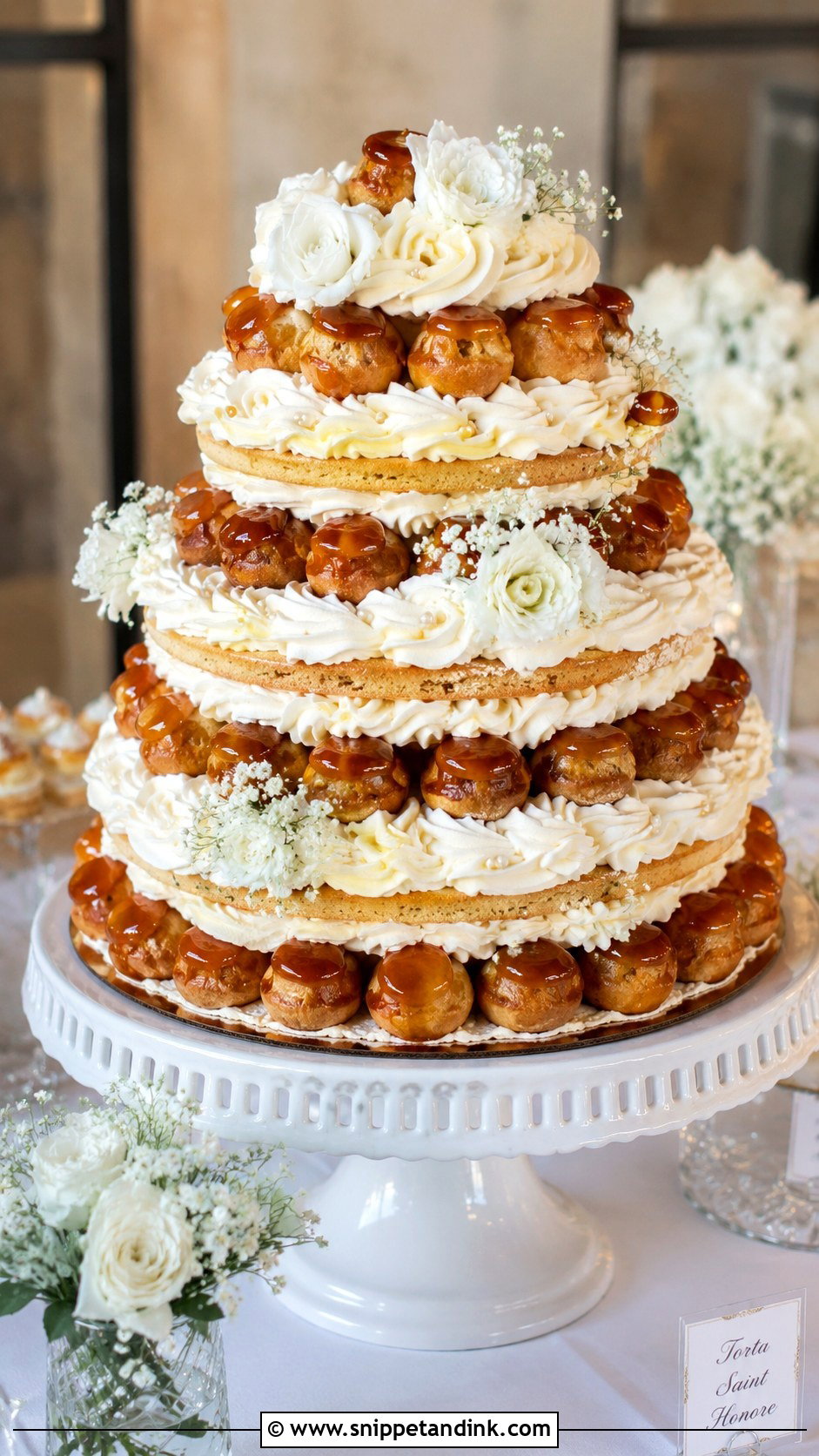 Big Italian Saint Honore Wedding Cake - Snippet and Ink - 30 Big Italian Wedding Cake Ideas