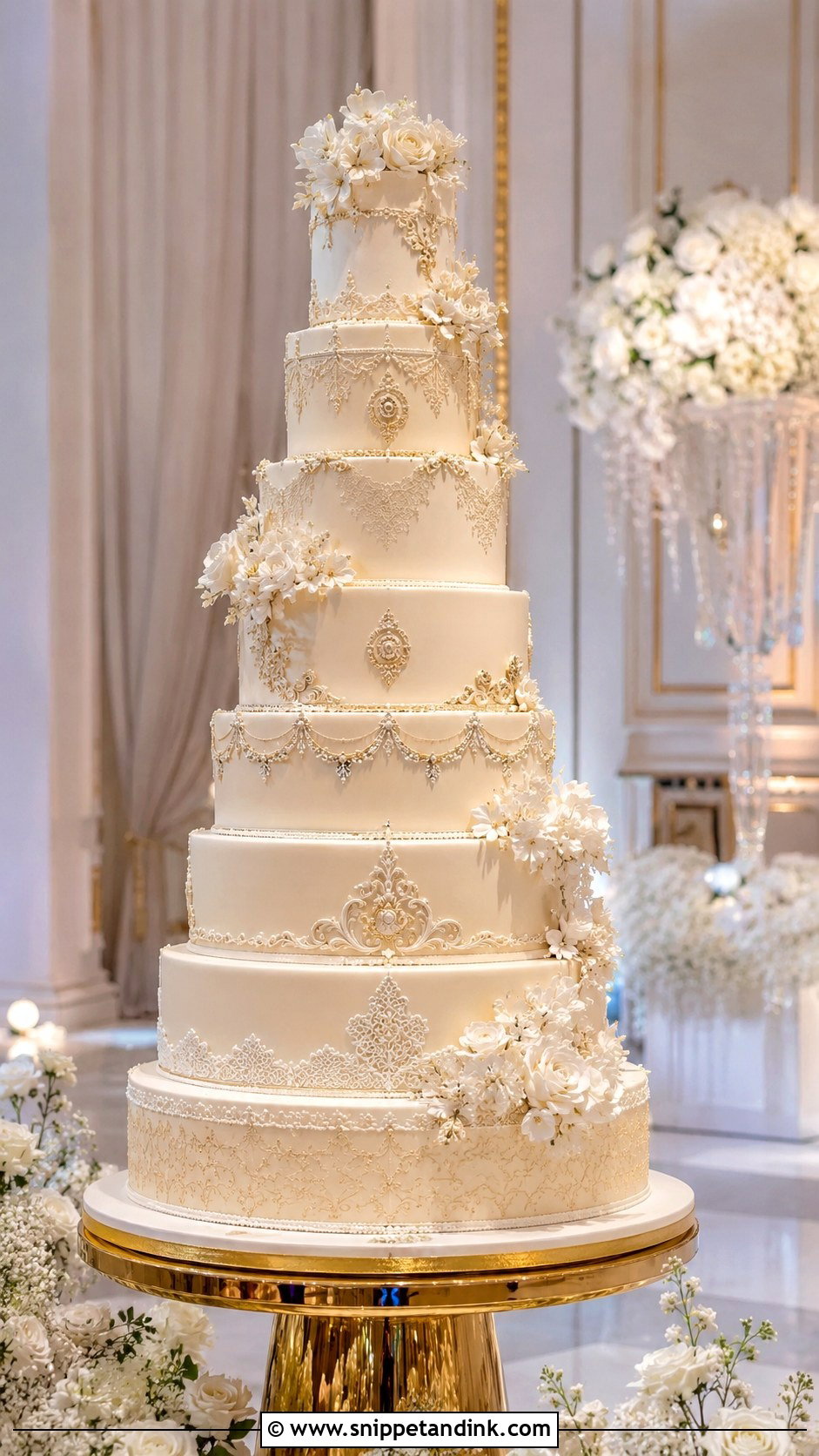 Big Luxury Wedding Cake - Snippet and Ink - 20 Big Wedding Cakes
