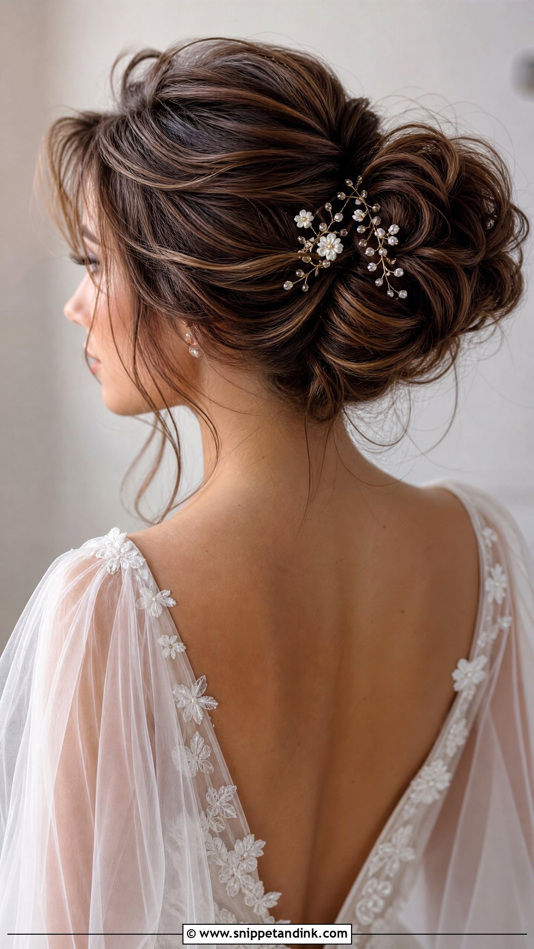 Big Messy Bun Wedding Hair - Snippet and Ink - 15 Big Hair Wedding Ideas
