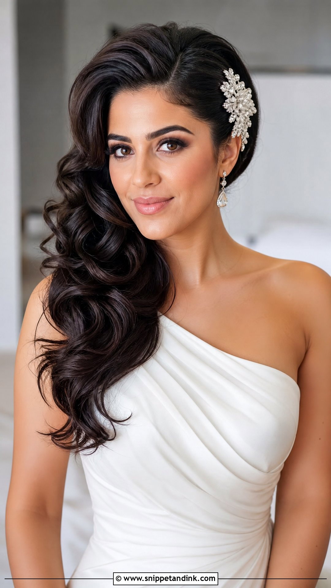 Big Side Swept Wedding Hair - Snippet and Ink - 15 Big Hair Wedding Ideas