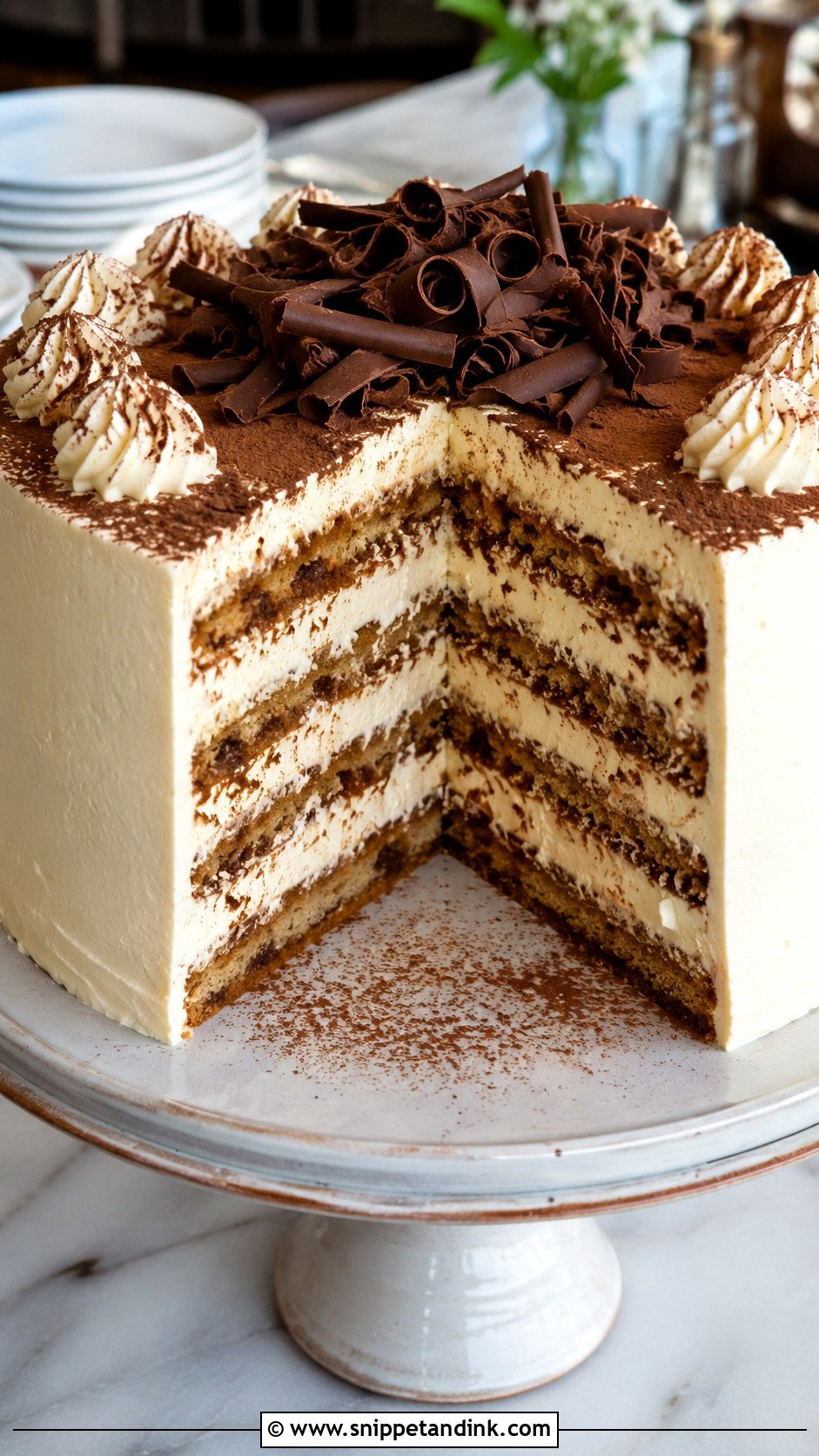Big Tiramisu Wedding Cake - Snippet and Ink - 30 Big Italian Wedding Cake Ideas