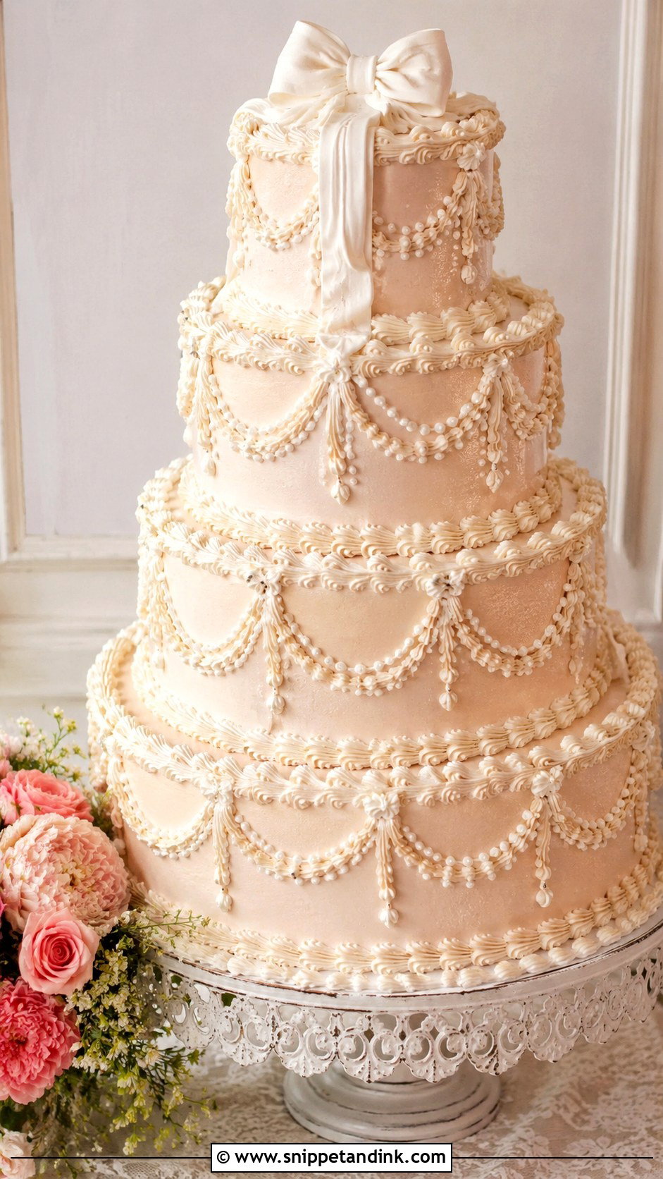 Big Vintage Wedding Cake - Snippet and Ink - 20 Big Wedding Cakes