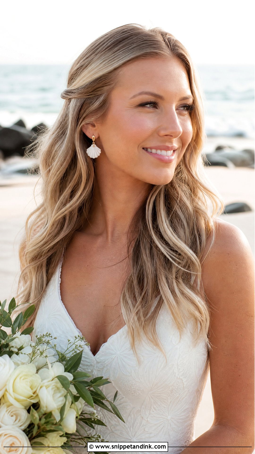 Big Waves Wedding Hair For Beach Wedding - Snippet and Ink - 15 Big Waves Wedding Hair