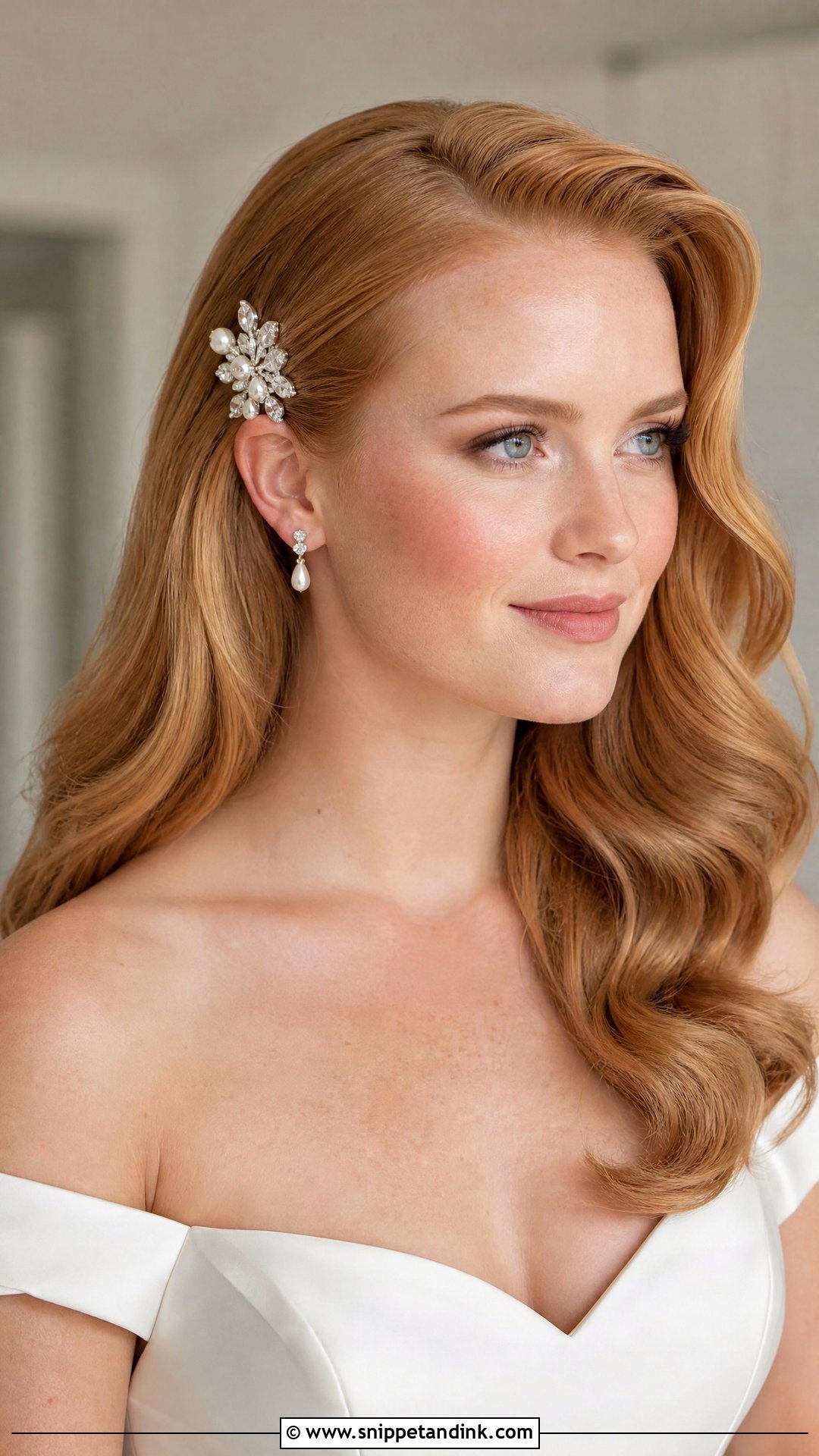Big Waves Wedding Hair With Hair Comb - Snippet and Ink - 15 Big Waves Wedding Hair
