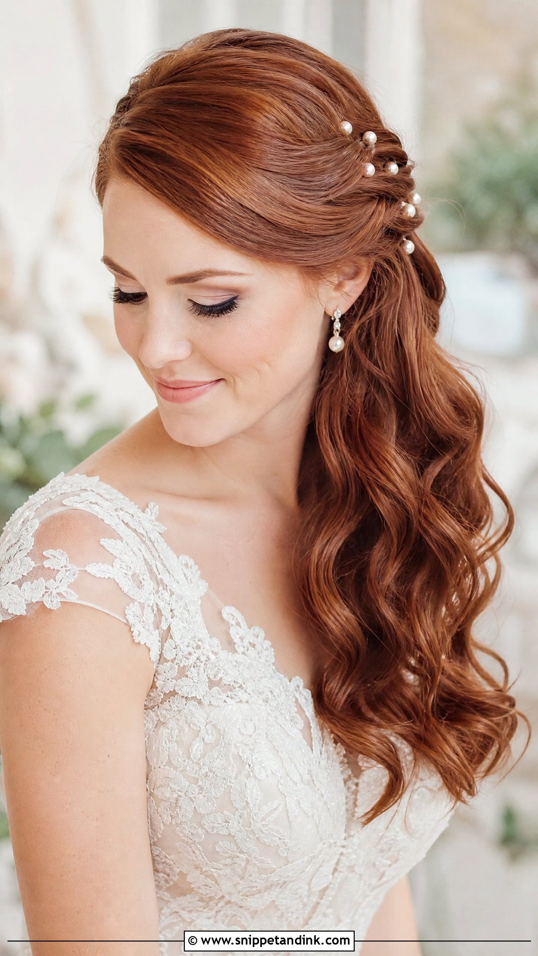 Big Waves Wedding Hair With Pearl Pins - Snippet and Ink - 15 Big Waves Wedding Hair