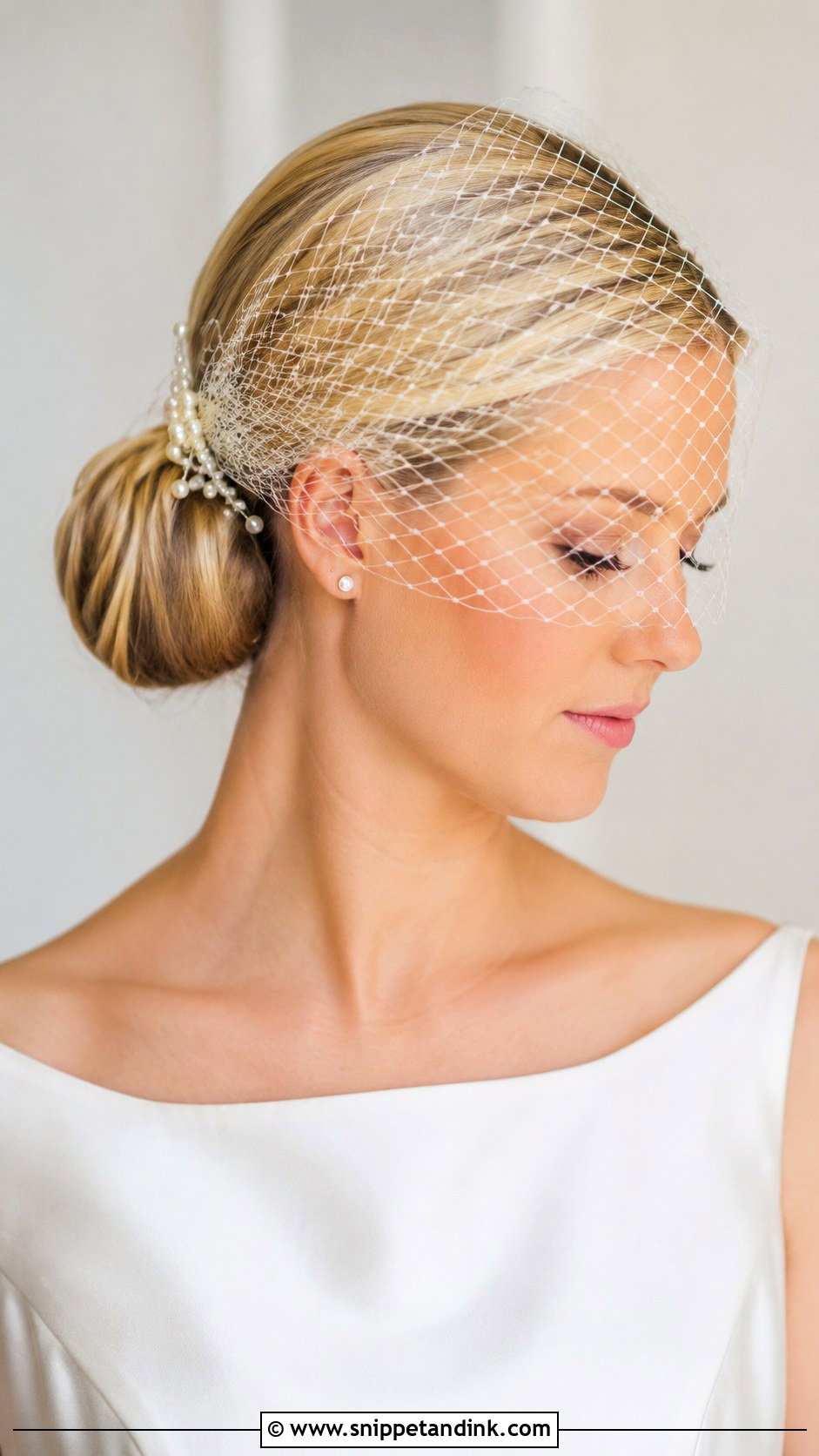 Birdcage Veil Fascinator - Snippet and Ink - 15 Wedding Hair Fascinator Ideas
