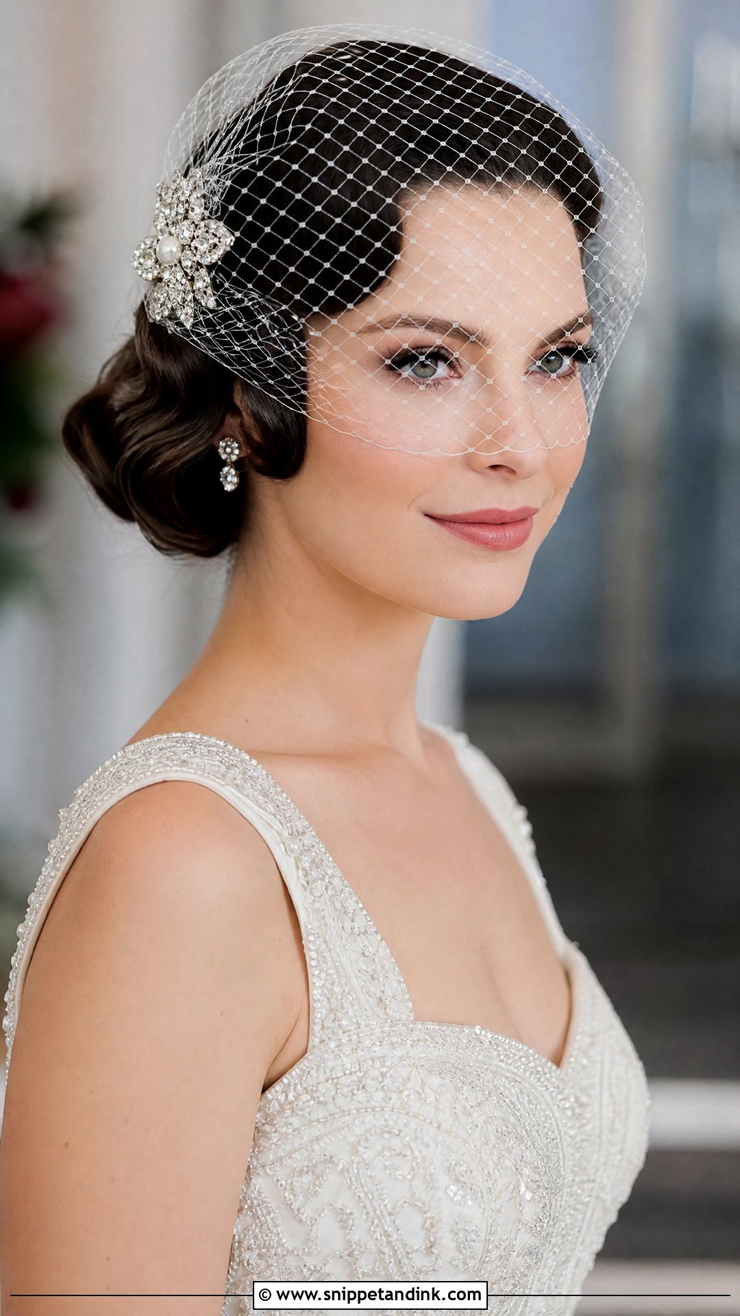 Birdcage Veil Wedding Hairstyle - Snippet and Ink - 20 Retro Wedding Hair Ideas