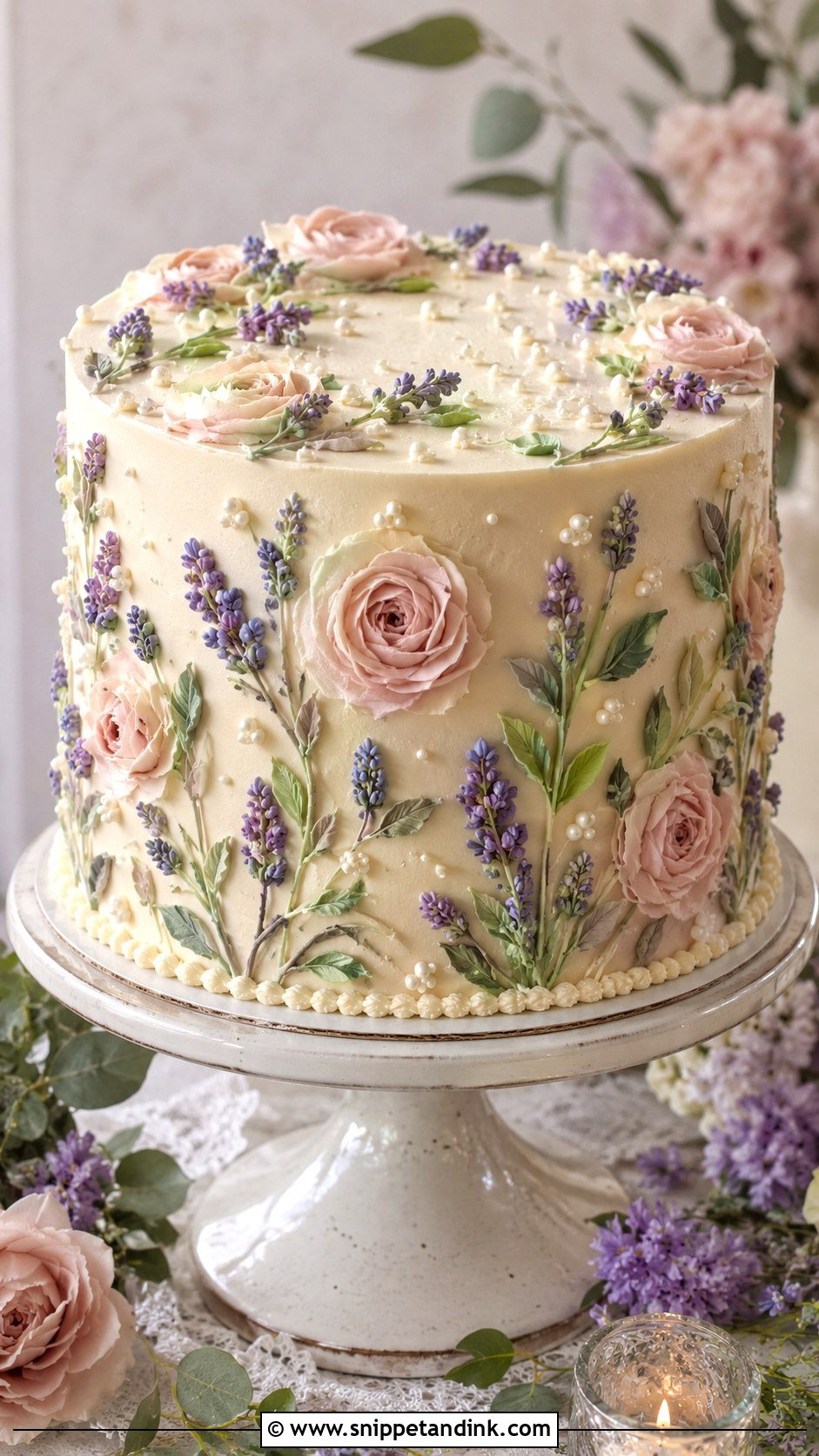 Biscuit Wedding Cake With Buttercream Flowers - Snippet and Ink - 20 Biscuit Cake Decoration Ideas for Wedding