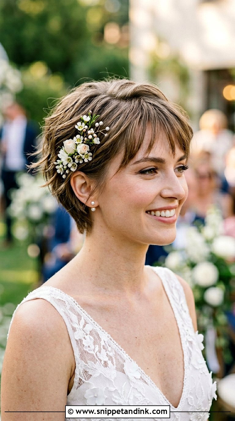 Bixie Cut Bridal Style - Snippet and Ink - 20 Brides with Short Hair Ideas