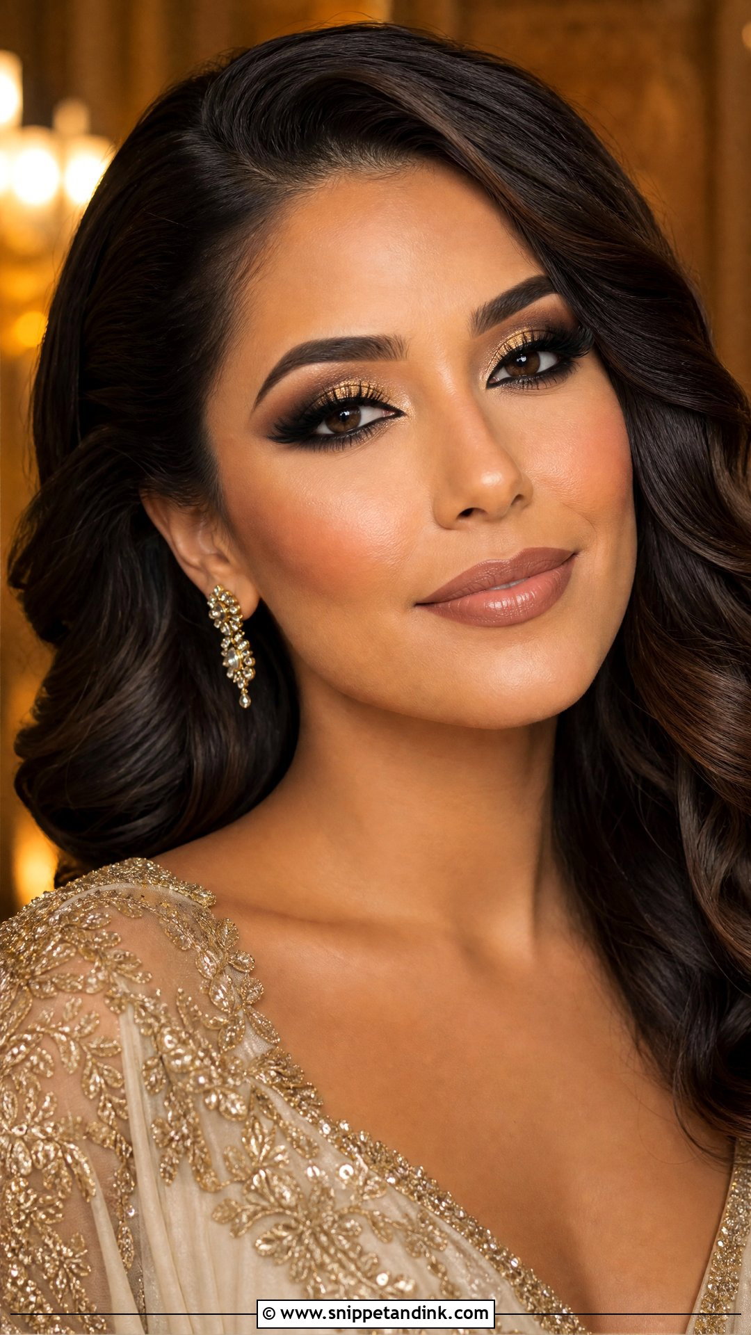 Black And Gold Wedding Makeup - Snippet and Ink - 25 Dramatic Wedding Makeup Ideas