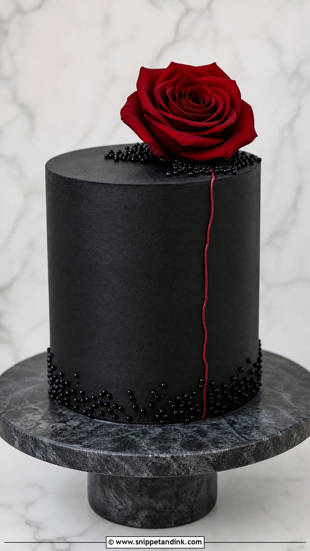 Black And Red Wedding Cake With Minimalist Style - Snippet and Ink - 30 Black and Red Cake Ideas for Wedding