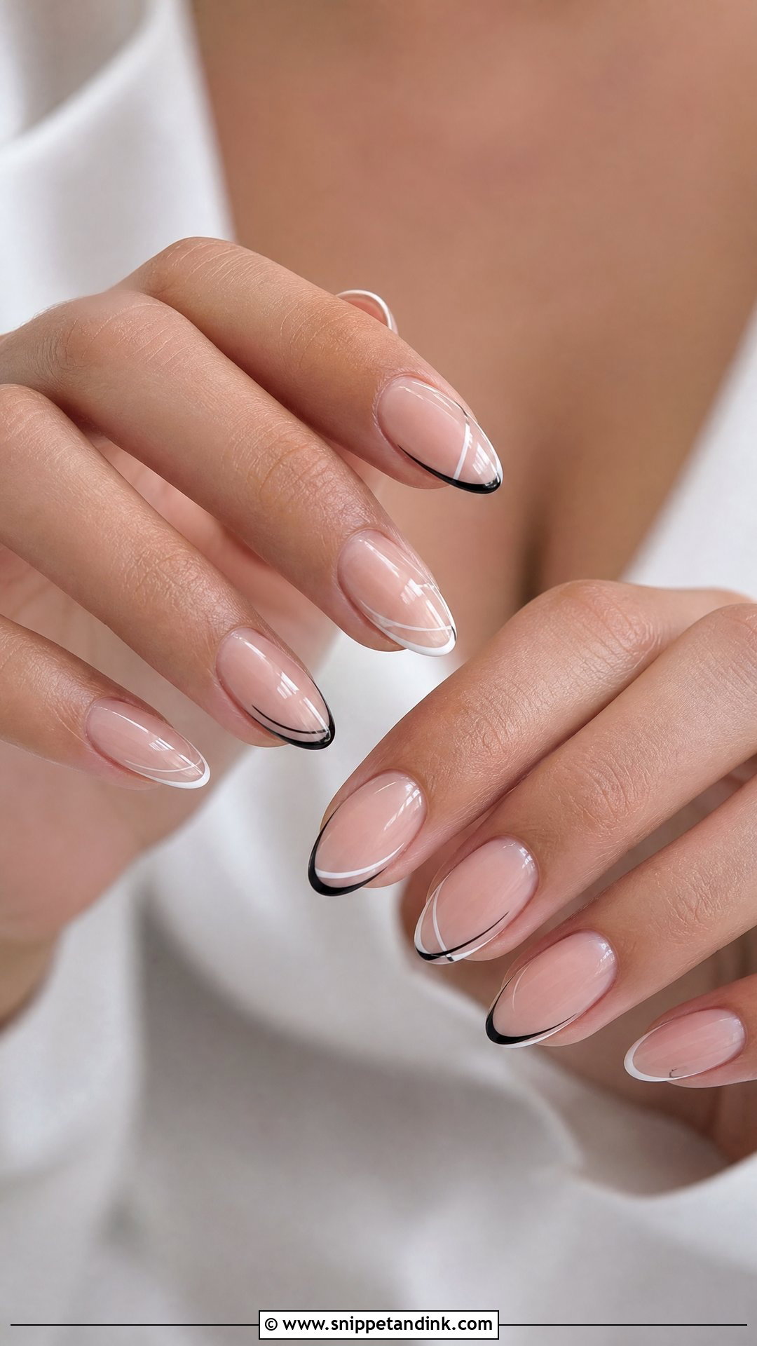 Black And White Bridal Nails - Snippet and Ink - 35 Bridal Nails