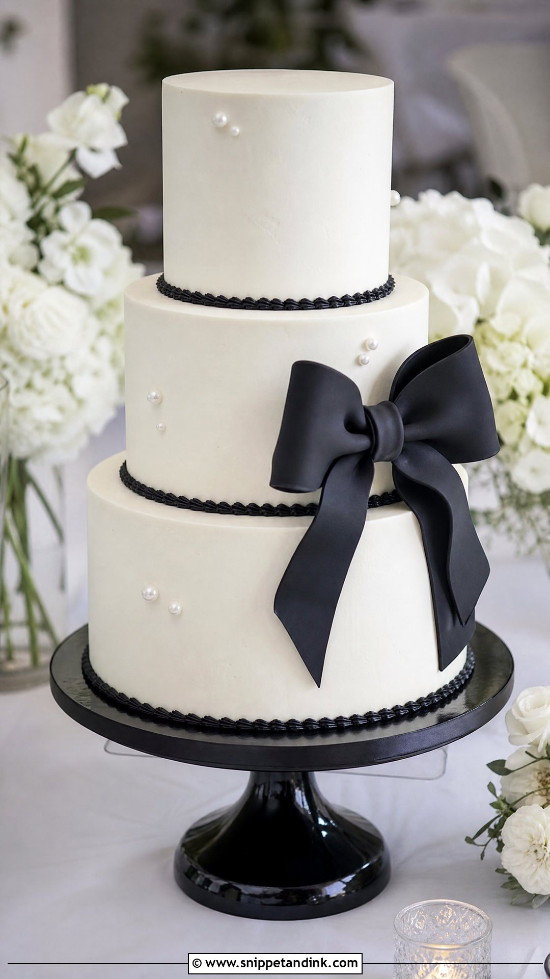 Black And White Wedding Cake - Snippet and Ink - 20 Wedding Cake 2024