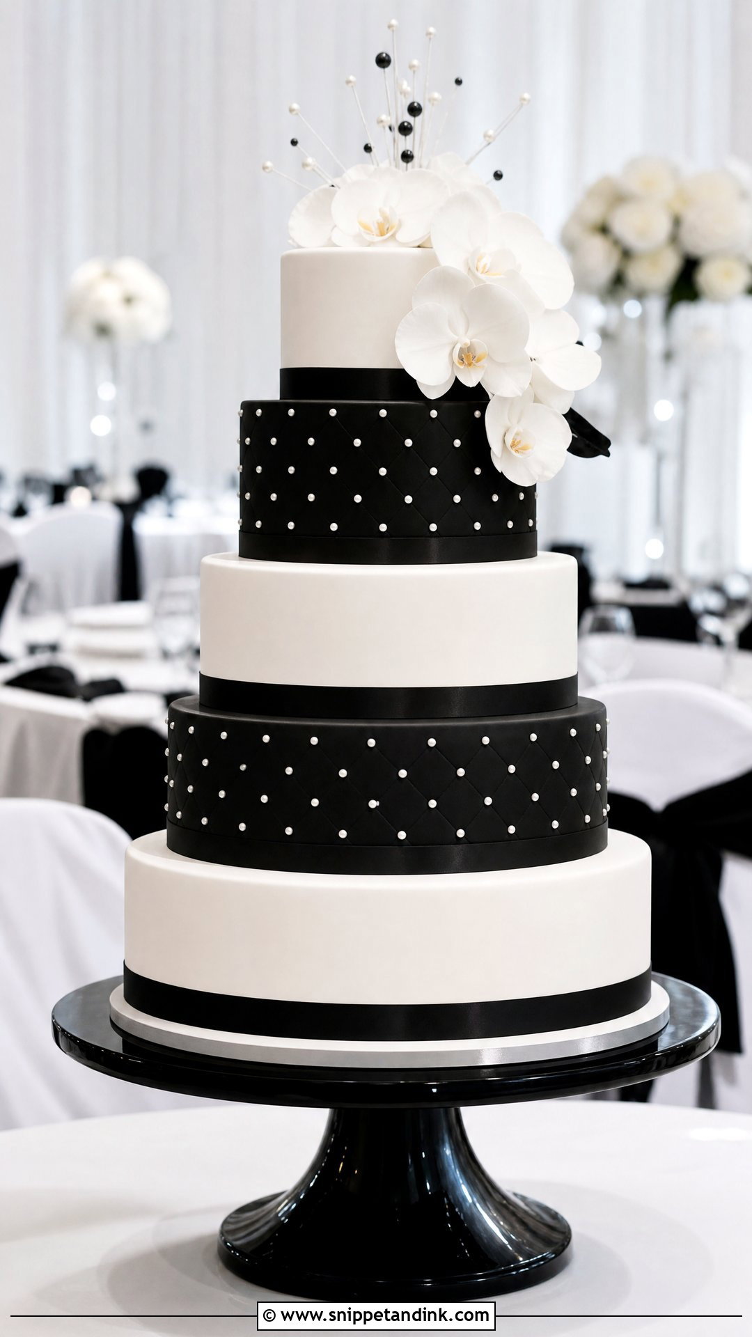 Black And White Wedding Cake - Snippet and Ink - 25 Big Cake Design Ideas for Wedding